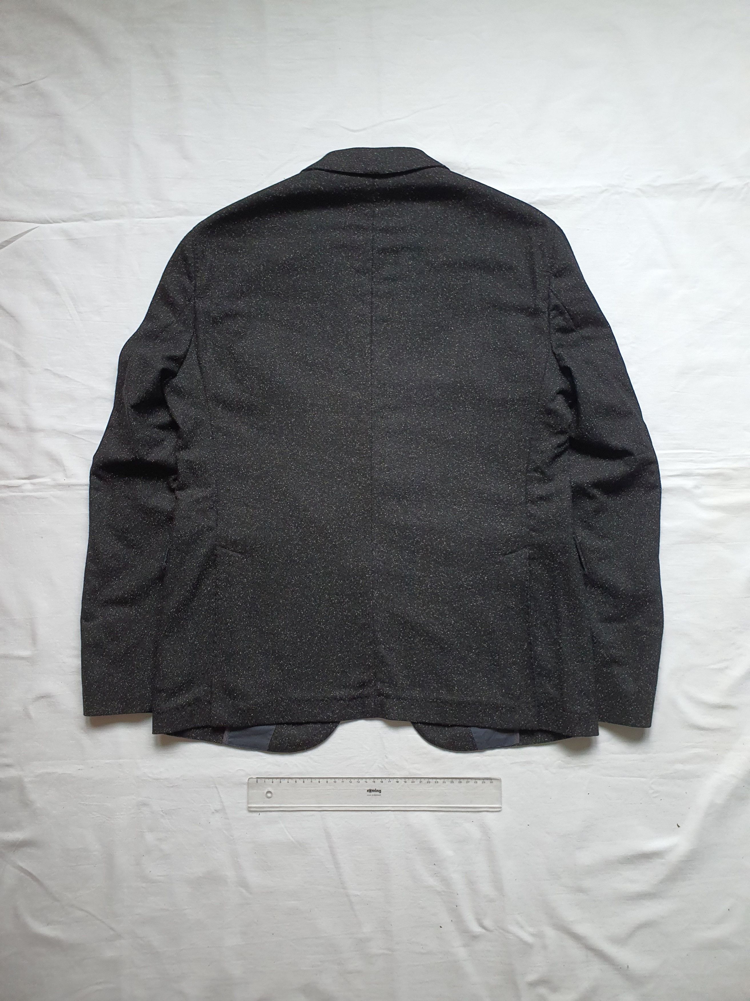 Angelo Nardelli CINQUANTUNO line - Wool/Silk/Viscose - Black/Gray Speckled Size 42R - 2 Thumbnail