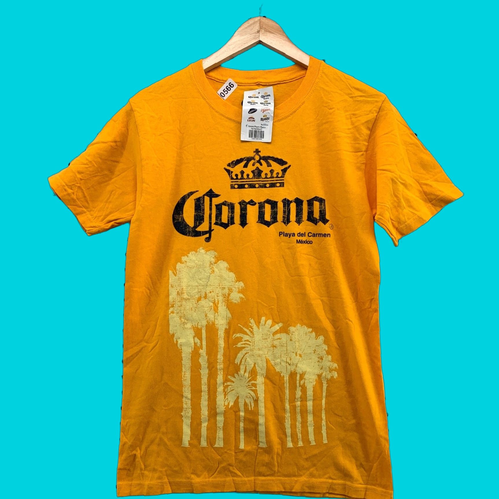 Spell NEW Corona Beer Shirt Mens Small Yellow Short Sleeve Spell Out 17x28 Size US S / EU 44-46 / 1 - 1 Thumbnail