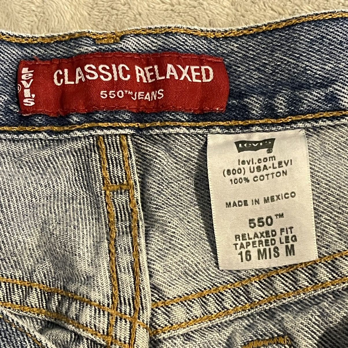 Levi's Vintage Levi's 550 Jeans Women 16 Blue Relaxed Fit Tapered Size 33" - 3 Thumbnail
