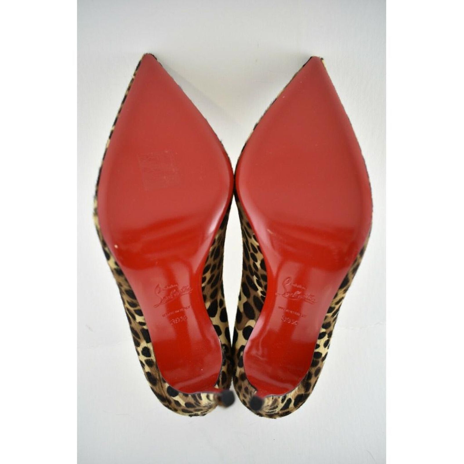 Christian Louboutin Kate 100 Pony Madagascar Leopard Black Brown Heel Pump 39.5 Size US 9.5 / IT 39.5 - 12 Thumbnail