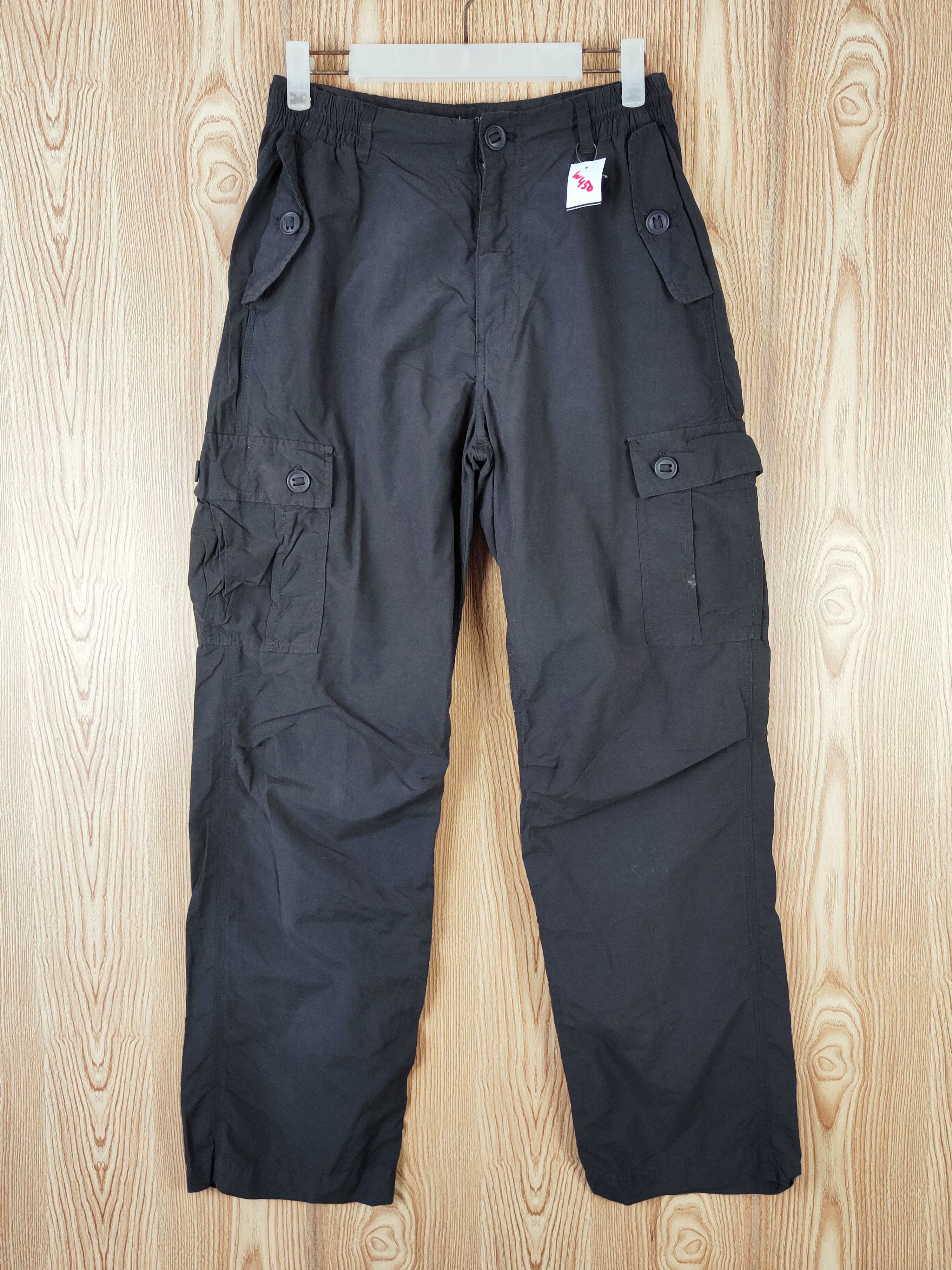 Japanese Brand Spinash Black Multipocket Cargo Short Pants #W450 Size US 28 / EU 44 - 1 Thumbnail