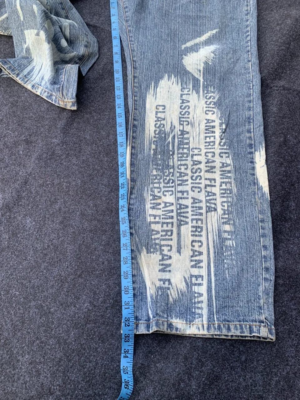 Phat Farm Phat Farm Baggy Denim Jeans Large Logo Paint Design Hip Hop. Size US 40 / EU 56 - 8 Thumbnail
