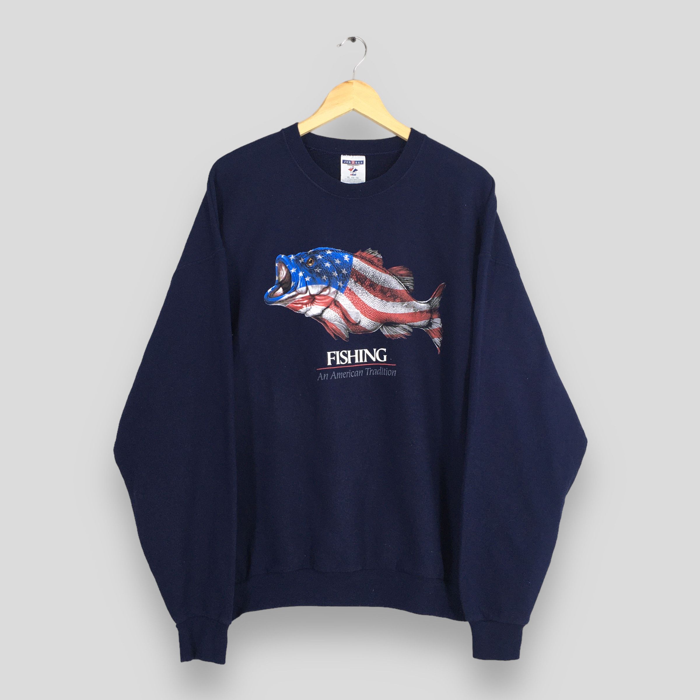 Jerzees Sportsman Fish Tournament Grouper Bass Sweatshirt XLarge Size US XL / EU 56 / 4 - 1 Thumbnail