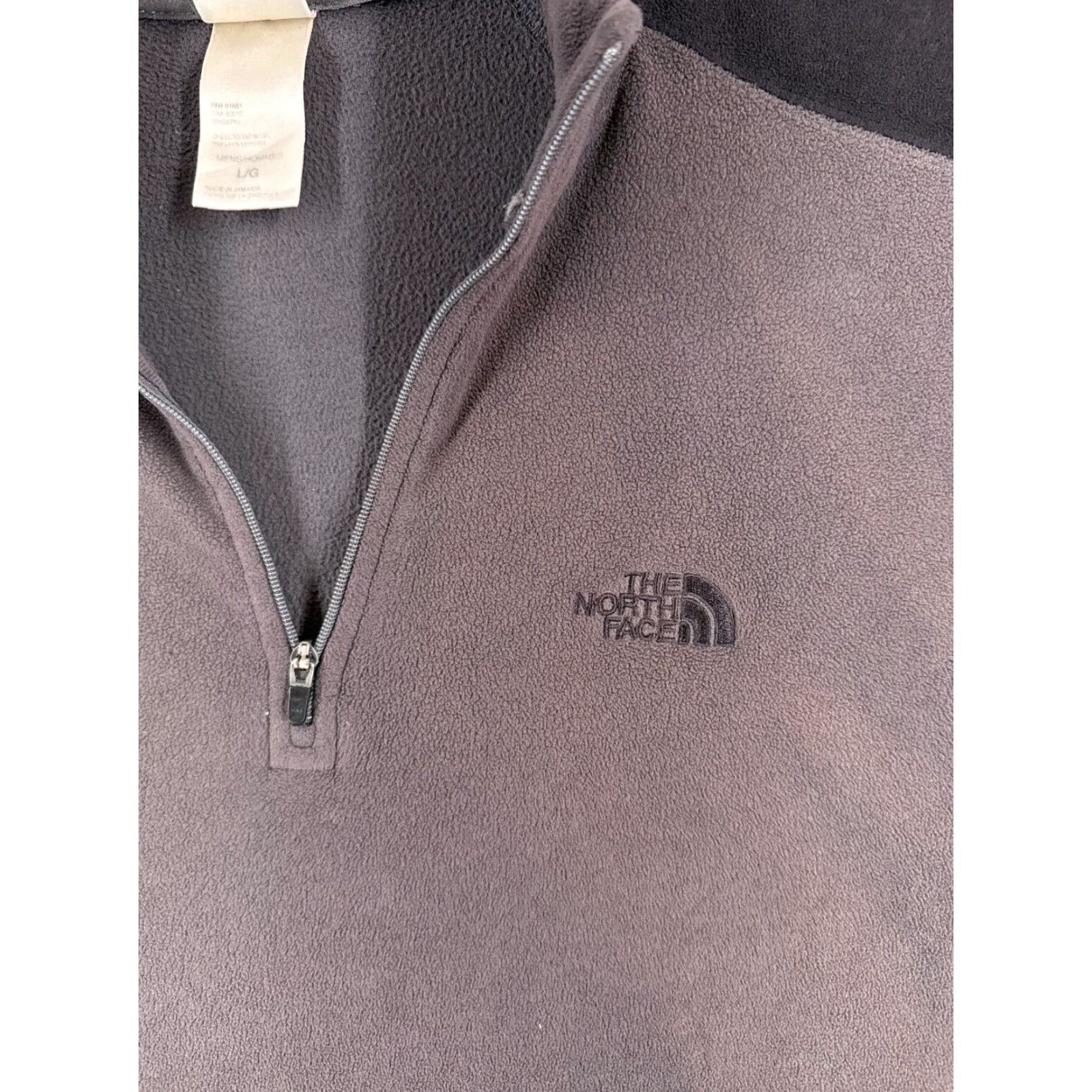 The North Face The North Face Mens Sweater 1/4 Zip Fleece Mock Neck Gray Large Polyester Long Sleeve Pullover Size US L / EU 52-54 / 3 - 6 Thumbnail