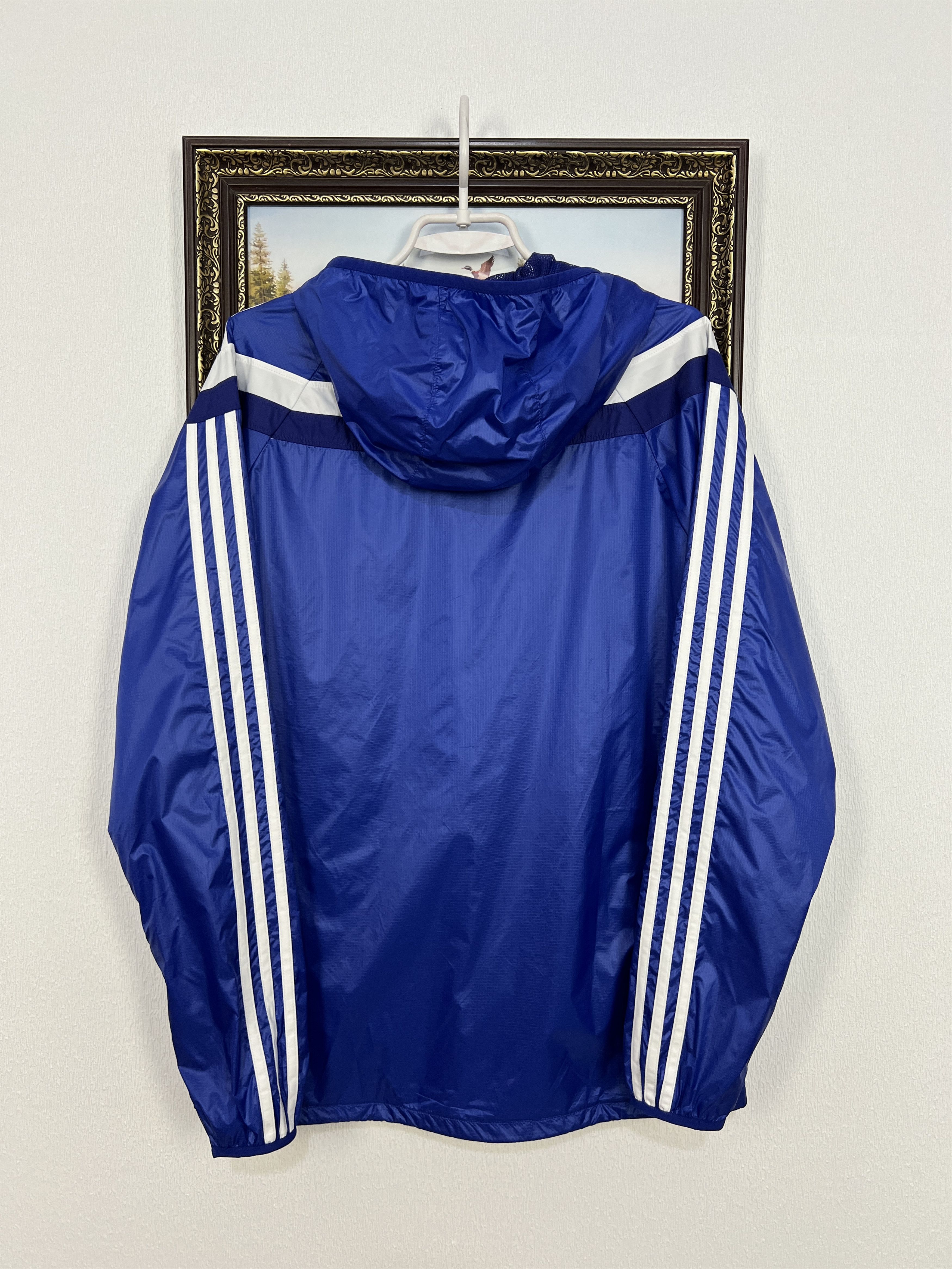 Adidas Vintage Adidas Chelsea Nylon Football Jacket Hooded Size US S / EU 44-46 / 1 - 12 Thumbnail