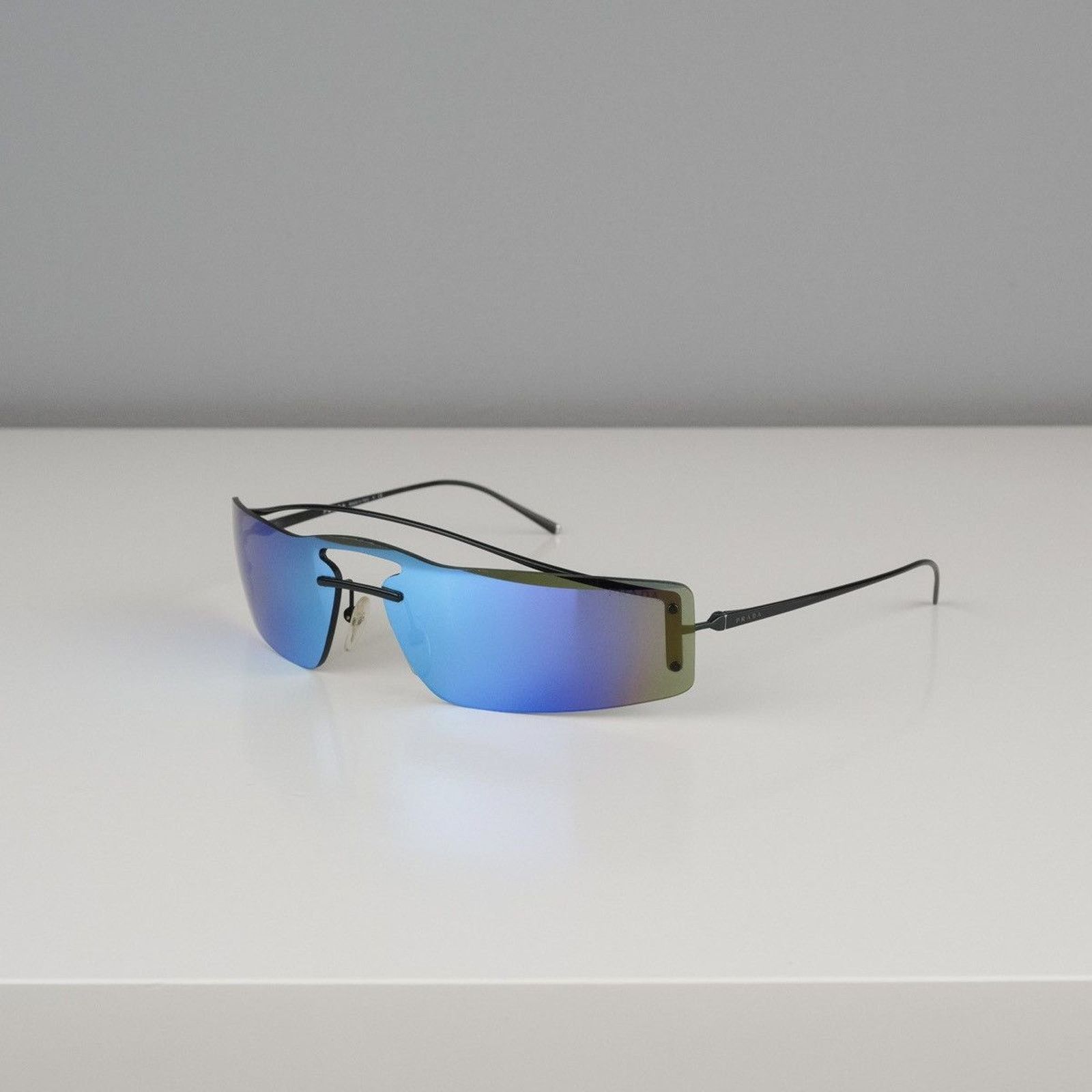 Prada Prada logo rimless multicolor gradient sunglasses Size ONE SIZE - 1 Thumbnail