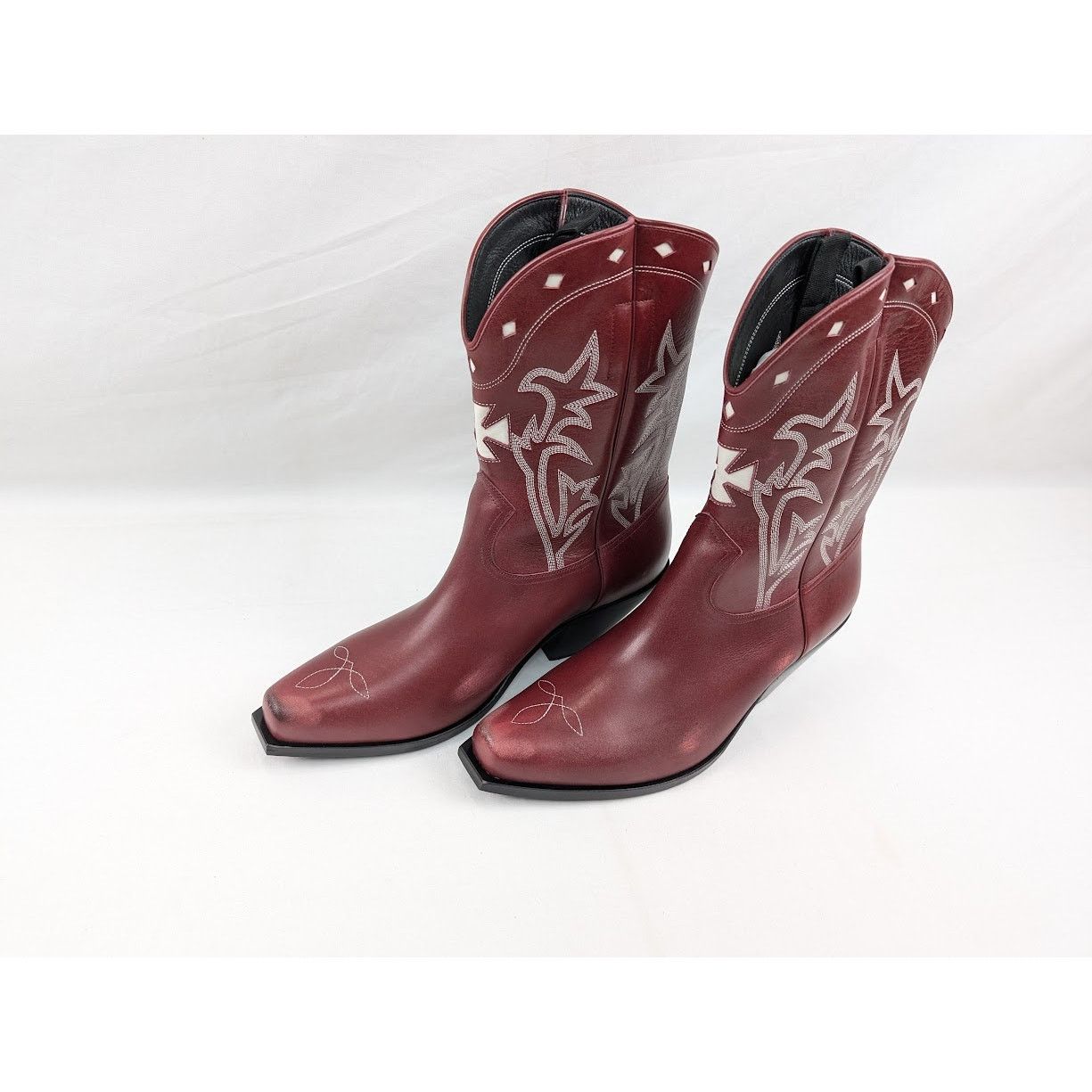 Enfants Riches Deprimes o1rshd1 Swiss Cowboy Boots Cow Glazed in Vintage Red/Cream Size US 11 / EU 44 - 17 Thumbnail