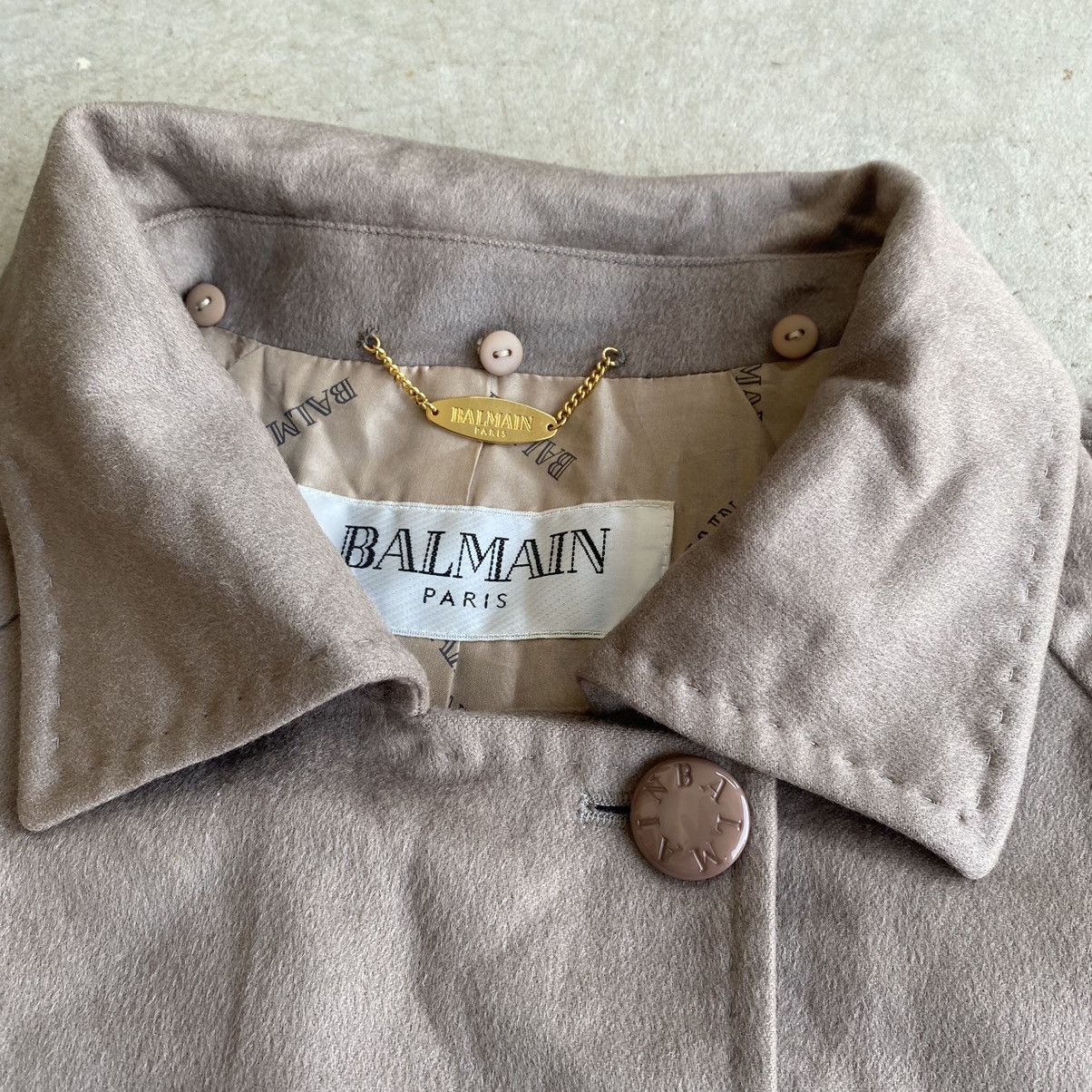Balmain × Designer Balmain Paris Cashmere Trench Coat Size US M / EU 48-50 / 2 - 11 Thumbnail