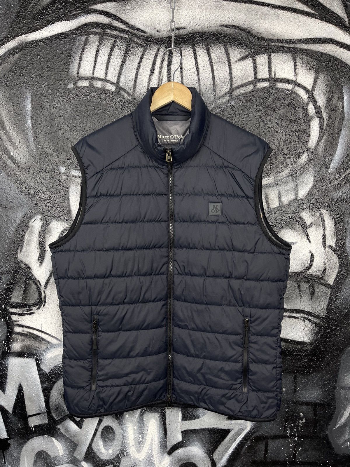 Marc O'Polo Marc O’ Polo Quilted Dark Blue Vest Recycled Fabric Men’s L Size US L / EU 52-54 / 3 - 5 Thumbnail