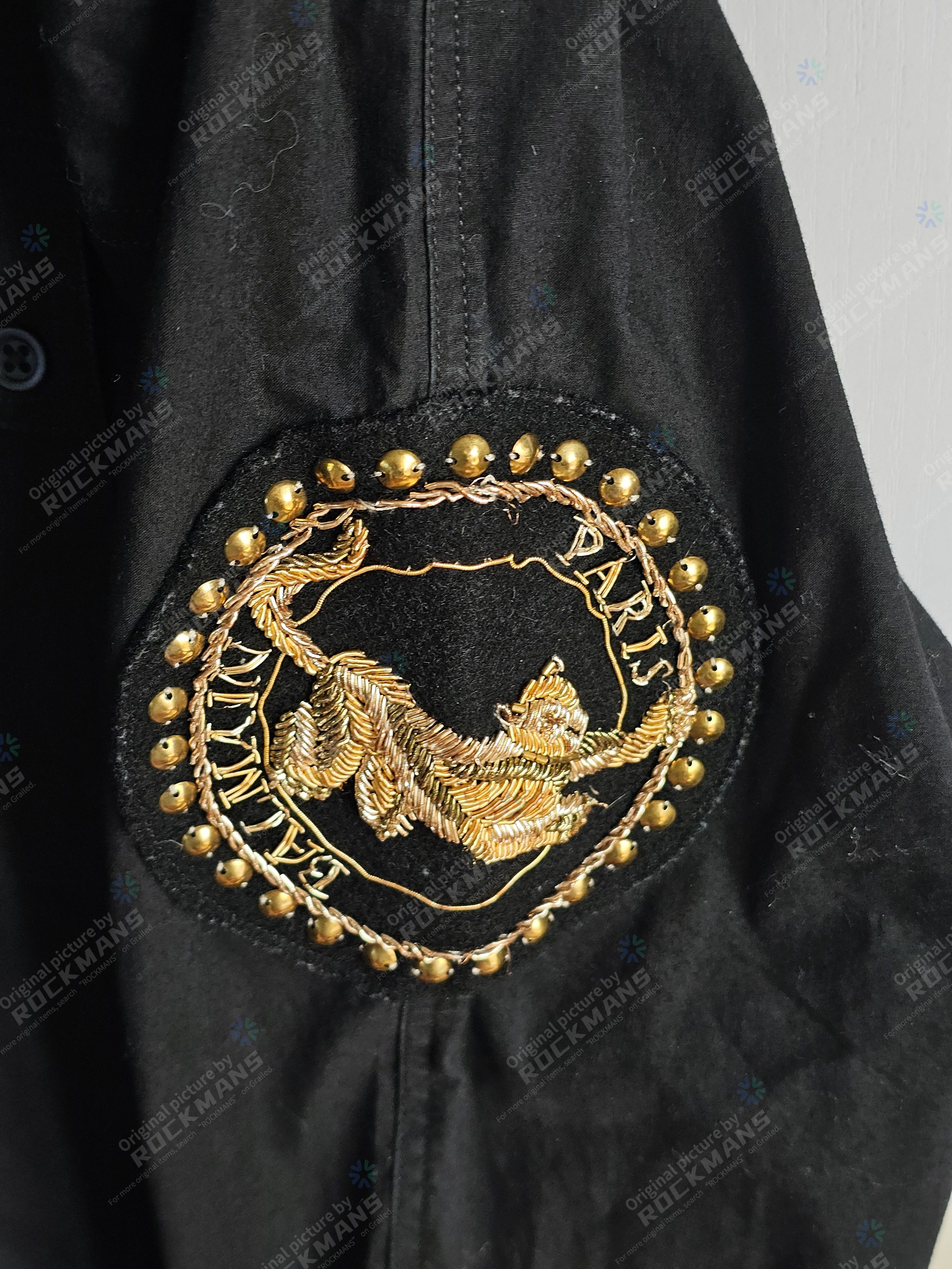 Balmain Balmain Men's Black Shirts Golden Embroidery Size 42 Size US L / EU 52-54 / 3 - 2 Thumbnail