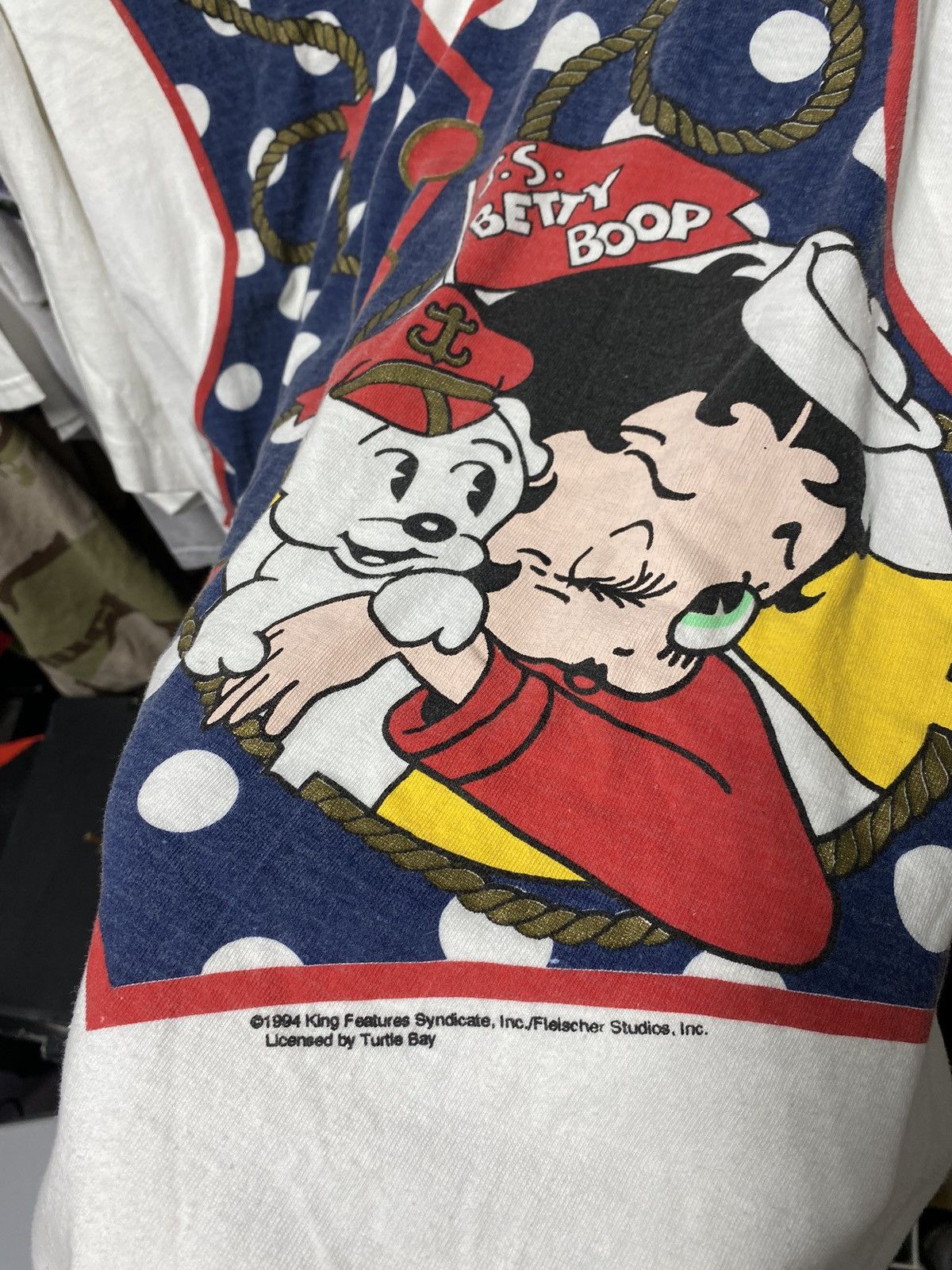 Vintage 90’s Vintage Betty Boop Sailor Tee Shirt 2XL Size US XL / EU 56 / 4 - 4 Thumbnail