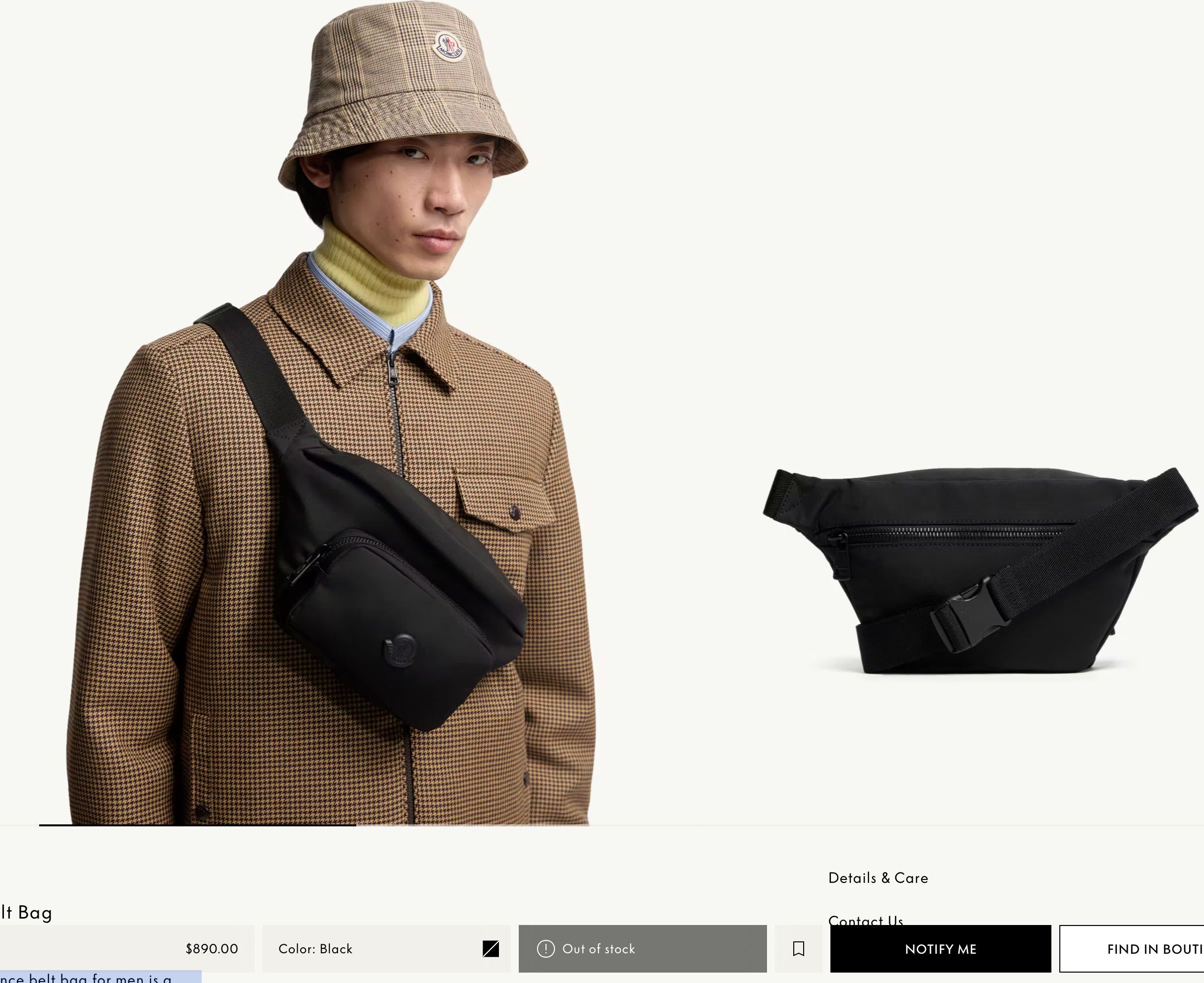 Moncler Durance Water-Repellent Belt Bag Size ONE SIZE - 1 Thumbnail