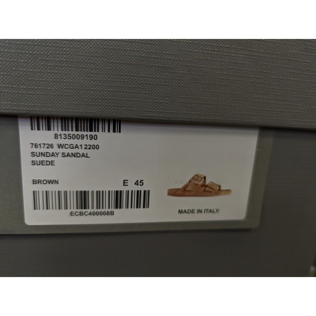 Balenciaga o1rshd1 Q:2 / Suede Sunday Sandals in Brown Size US 12 / EU 45 - 22 Thumbnail