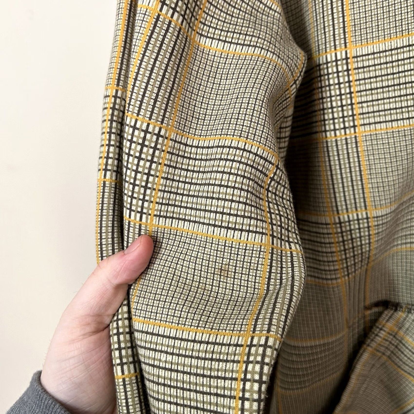 Vintage VINTAGE Ecko Unlimited Plaid Full Zip Hoodie Mens L Tan KS? Size US L / EU 52-54 / 3 - 4 Thumbnail