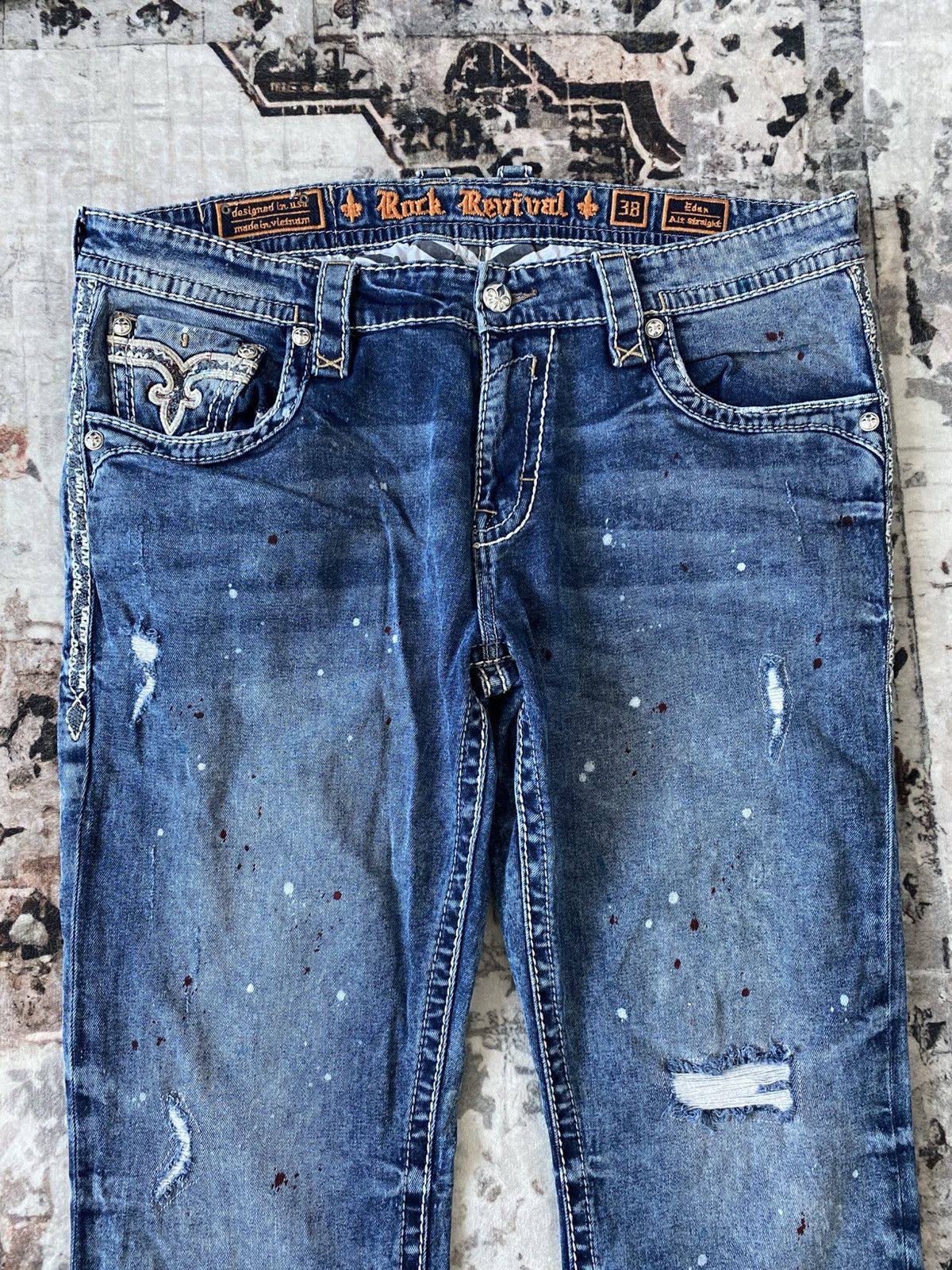 Rock Revival Rock Revival Custom Paint Jeans Y2K Size US 38 / EU 54 - 5 Thumbnail