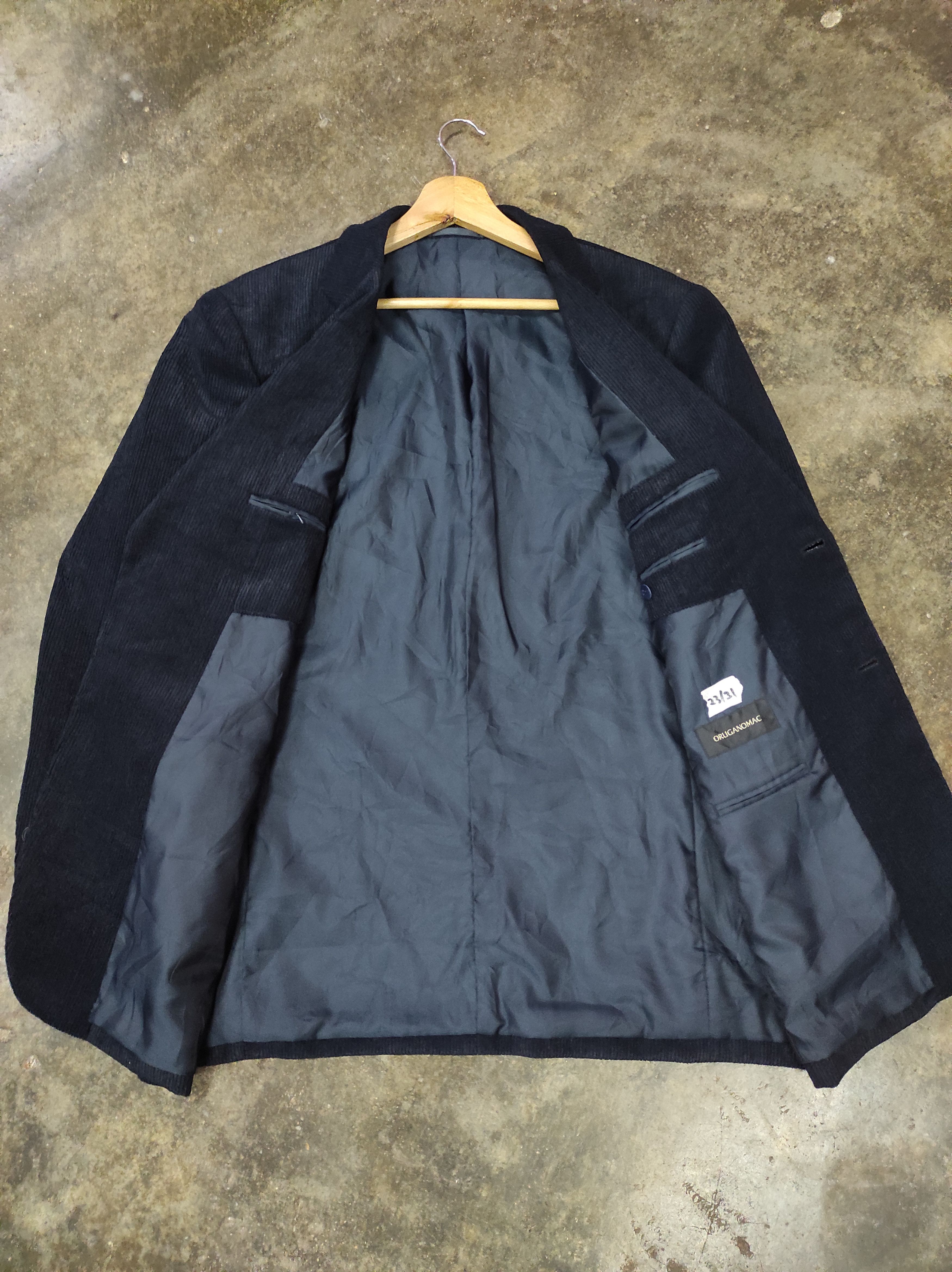Designer × Japanese Brand ORUGANOMAC PLEATED BLAZER JACKET Size 46R - 2 Thumbnail