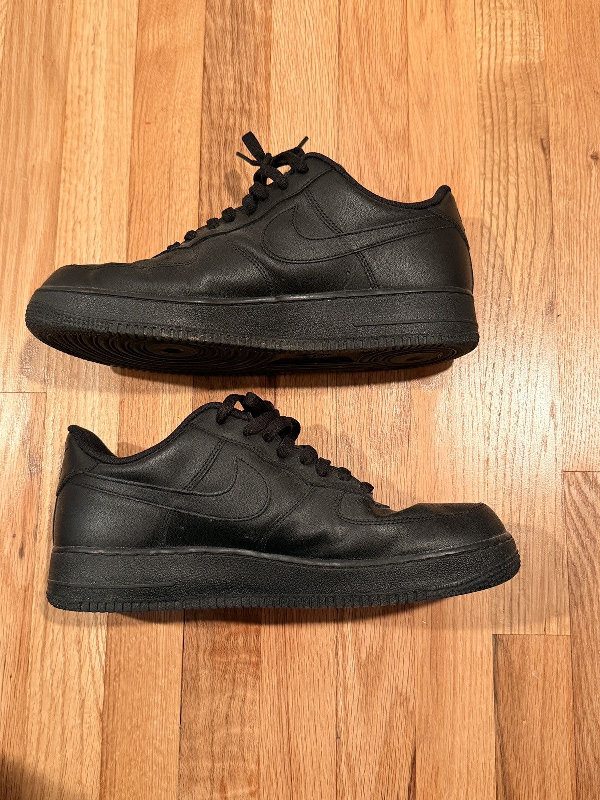 Nike Black air forces Size US 12 / EU 45 - 1 Thumbnail
