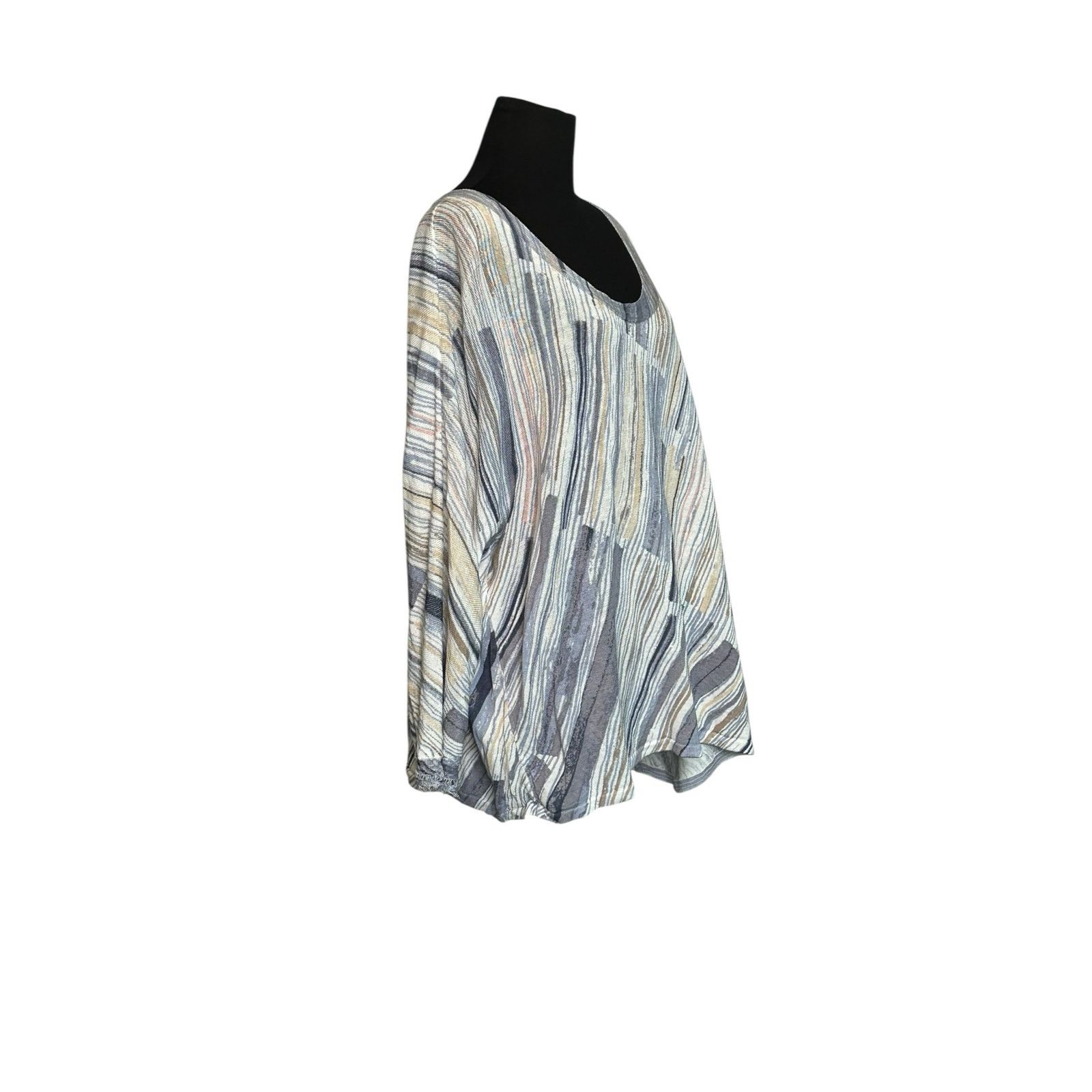 NIC+ZOE Nic + Zoe blue stripes lightweight tunic sweater size 3X Size 3XL / US 20-22 - 7 Thumbnail
