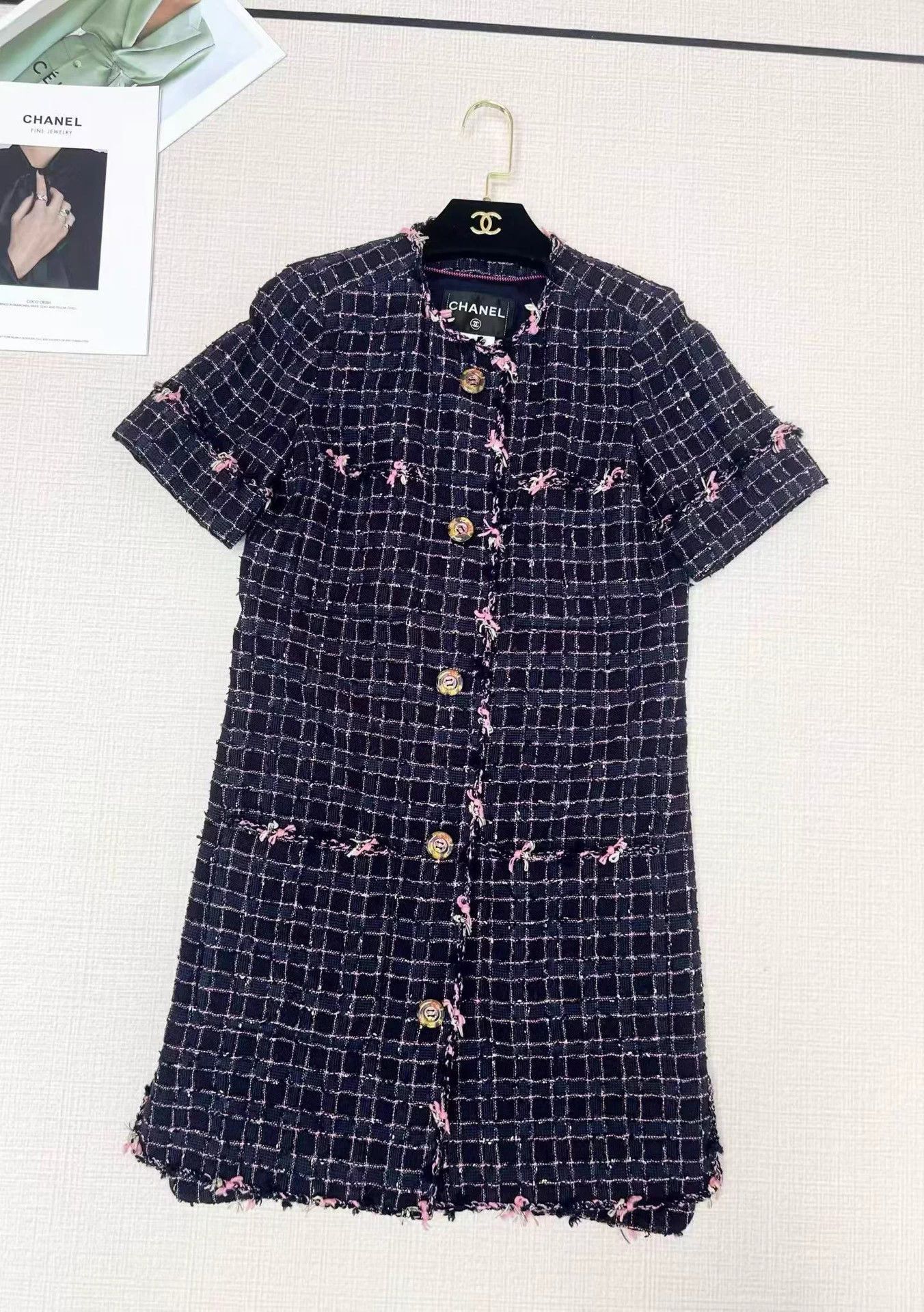 Chanel CHANEL Plaid Runway Dress Coat 34FR Size XS / US 0-2 / IT 36-38 - 2 Thumbnail