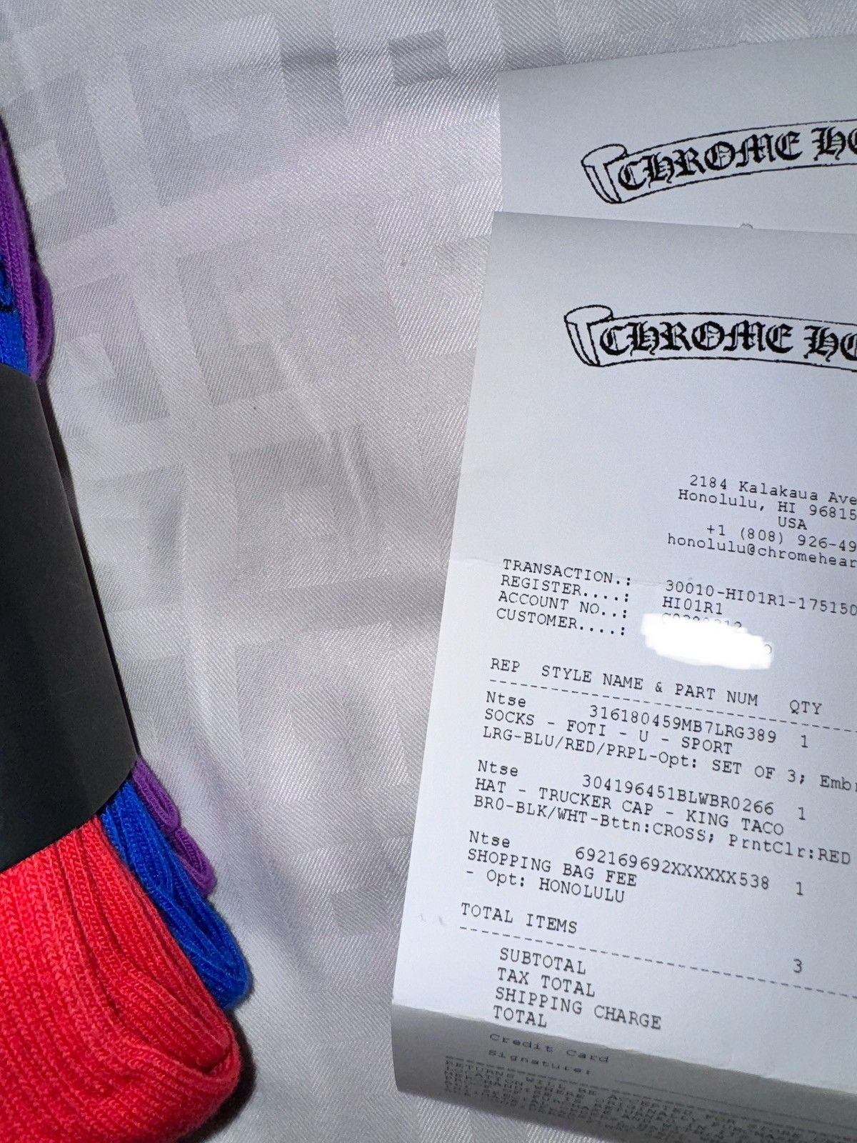 Chrome Hearts CHROME HEARTS FOTI SOCKS ( Store Exclusive ) Size ONE SIZE - 6 Thumbnail