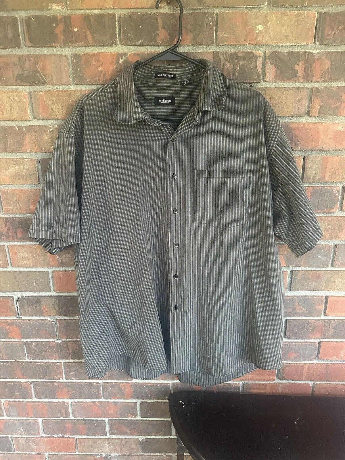 Van Heusen Vintage XL 90s Van Heusen Button Down 90s Y2K Shirt Striped Size US XL / EU 56 / 4 - 1 Thumbnail