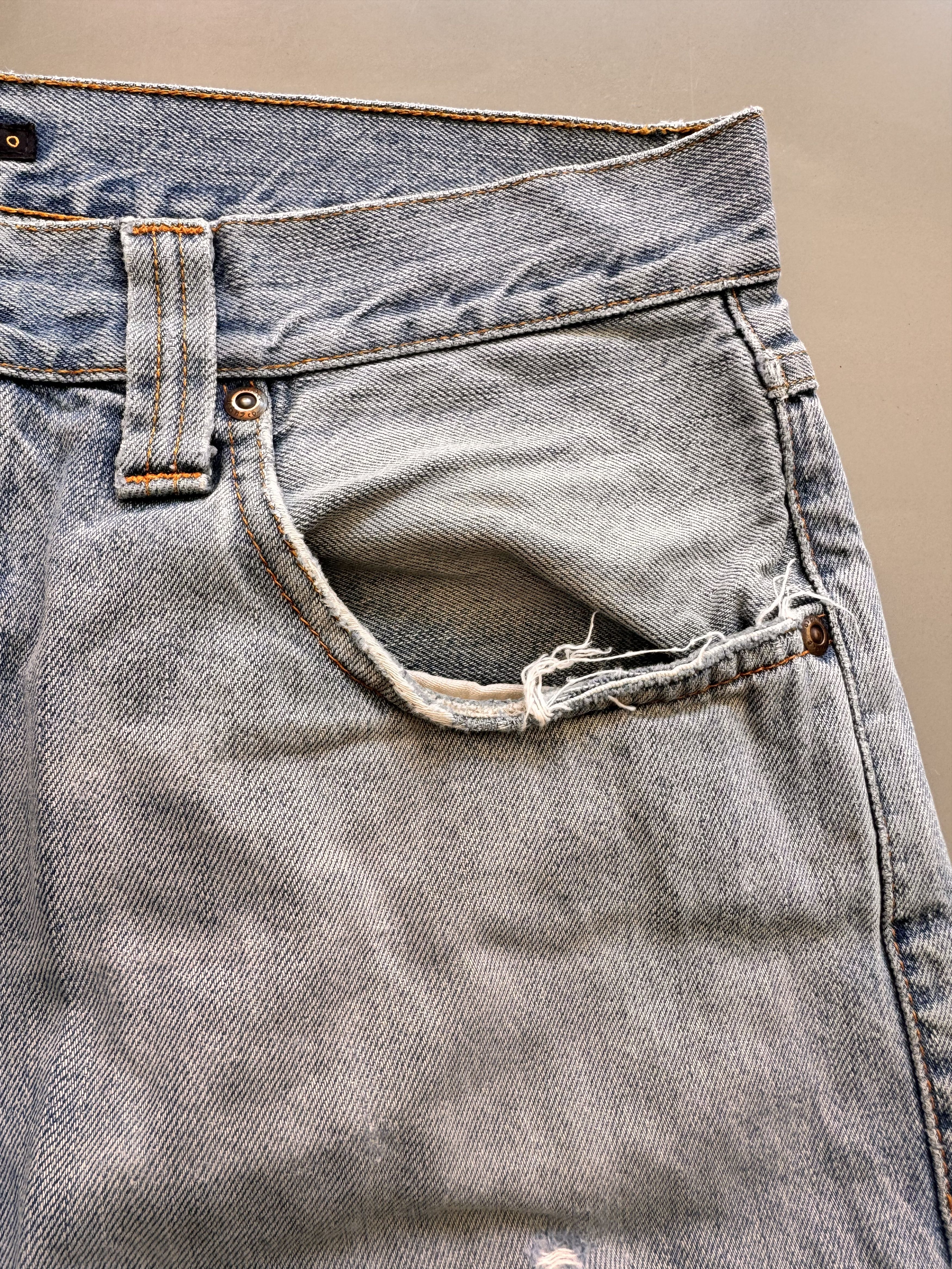 Nudie Jeans Nudie Jeans Distressed Denim Size US 33 - 6 Thumbnail