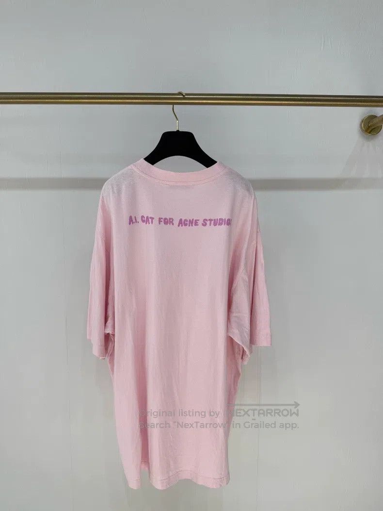 Acne Studios Acne Studios Pink Cat Printed Short Sleeve T-Shirt Size M / US 6-8 / IT 42-44 - 2 Thumbnail