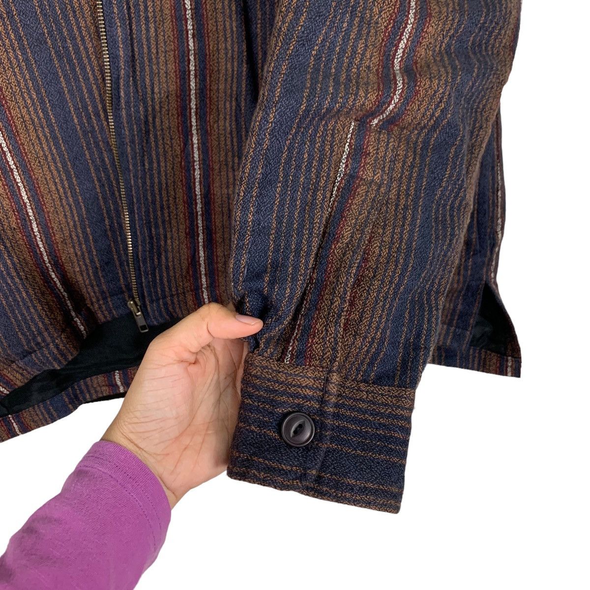 Japanese Brand PIKO Hawaiian Longboard Wear Striped Casual Jacket #1080-C49 Size US L / EU 52-54 / 3 - 13 Thumbnail