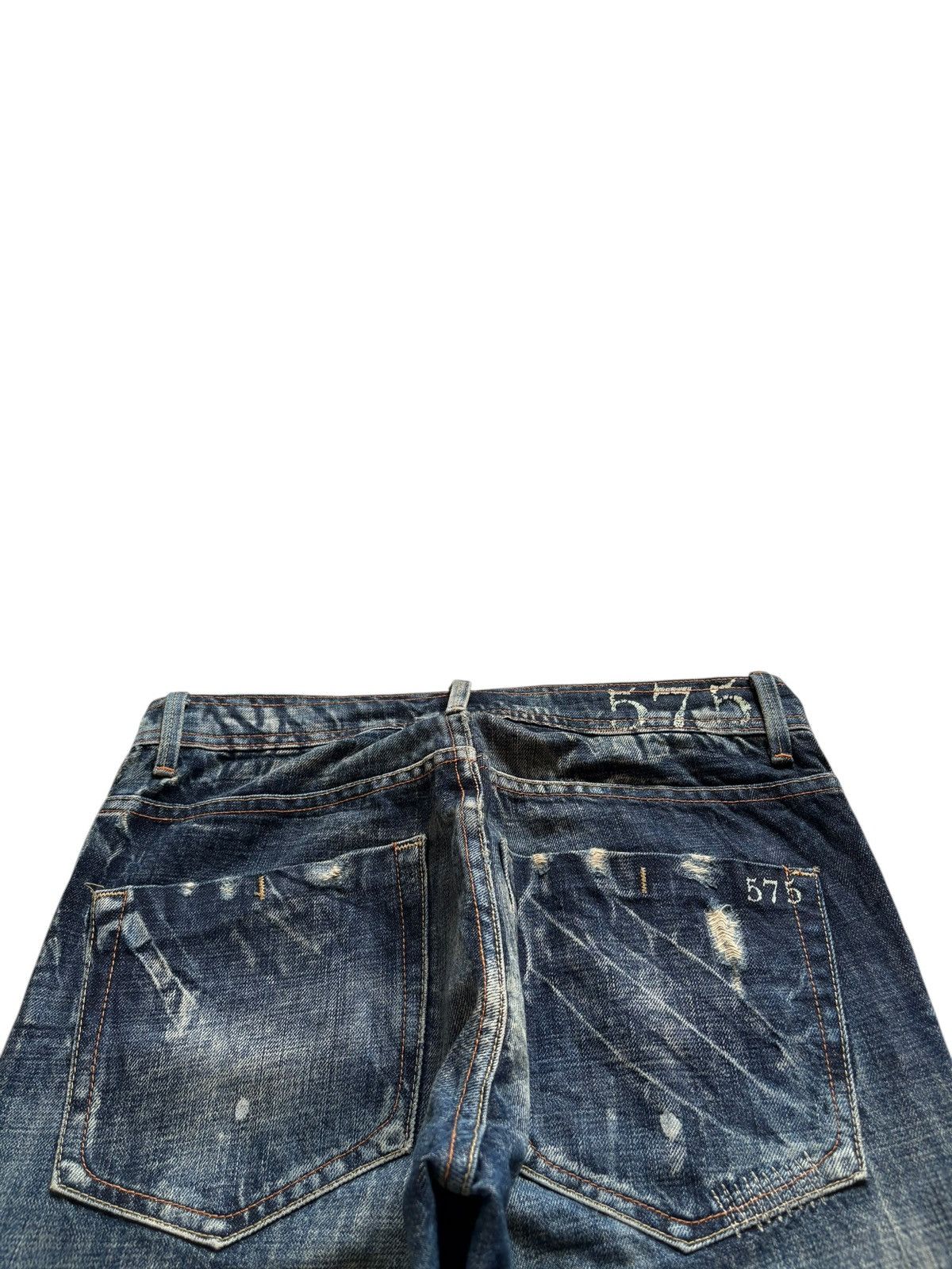 Other Vintage 575 Painted Mud Wash Patch Distress Baggy Jeans Size US 29 - 8 Thumbnail