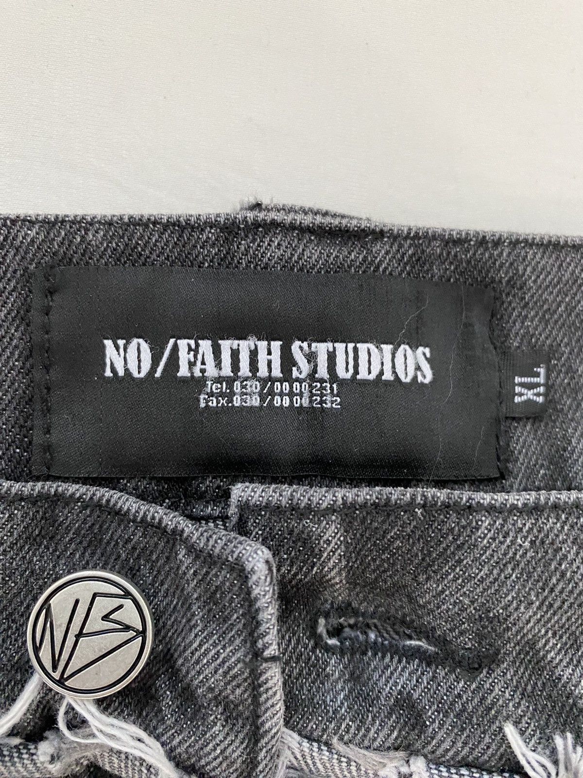 No Faith Studios No Faith Studios flared distressed denim Size US 36 / EU 52 - 3 Thumbnail