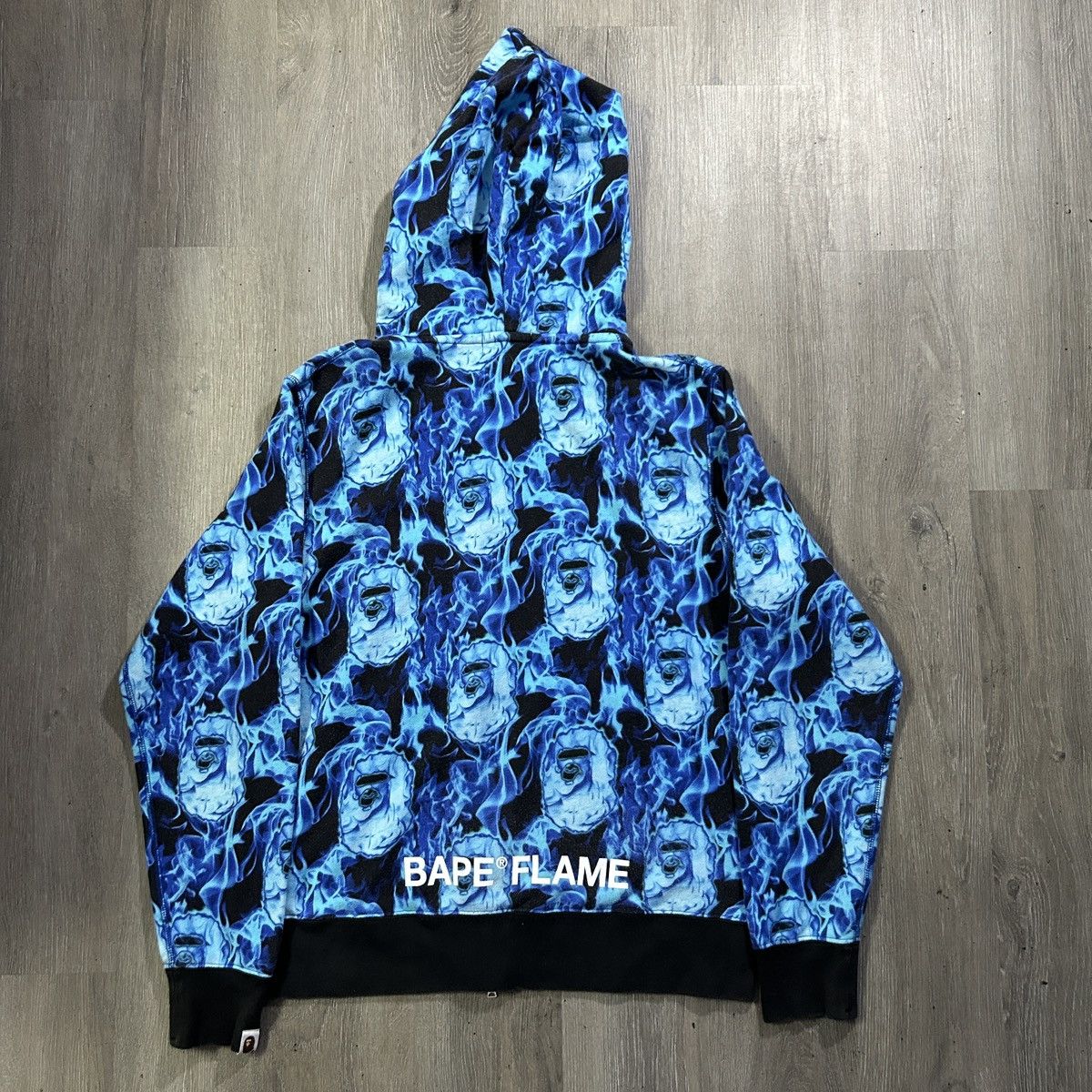 Bape BAPE Blue Flame Full Zip Hoodie Size US L / EU 52-54 / 3 - 5 Thumbnail