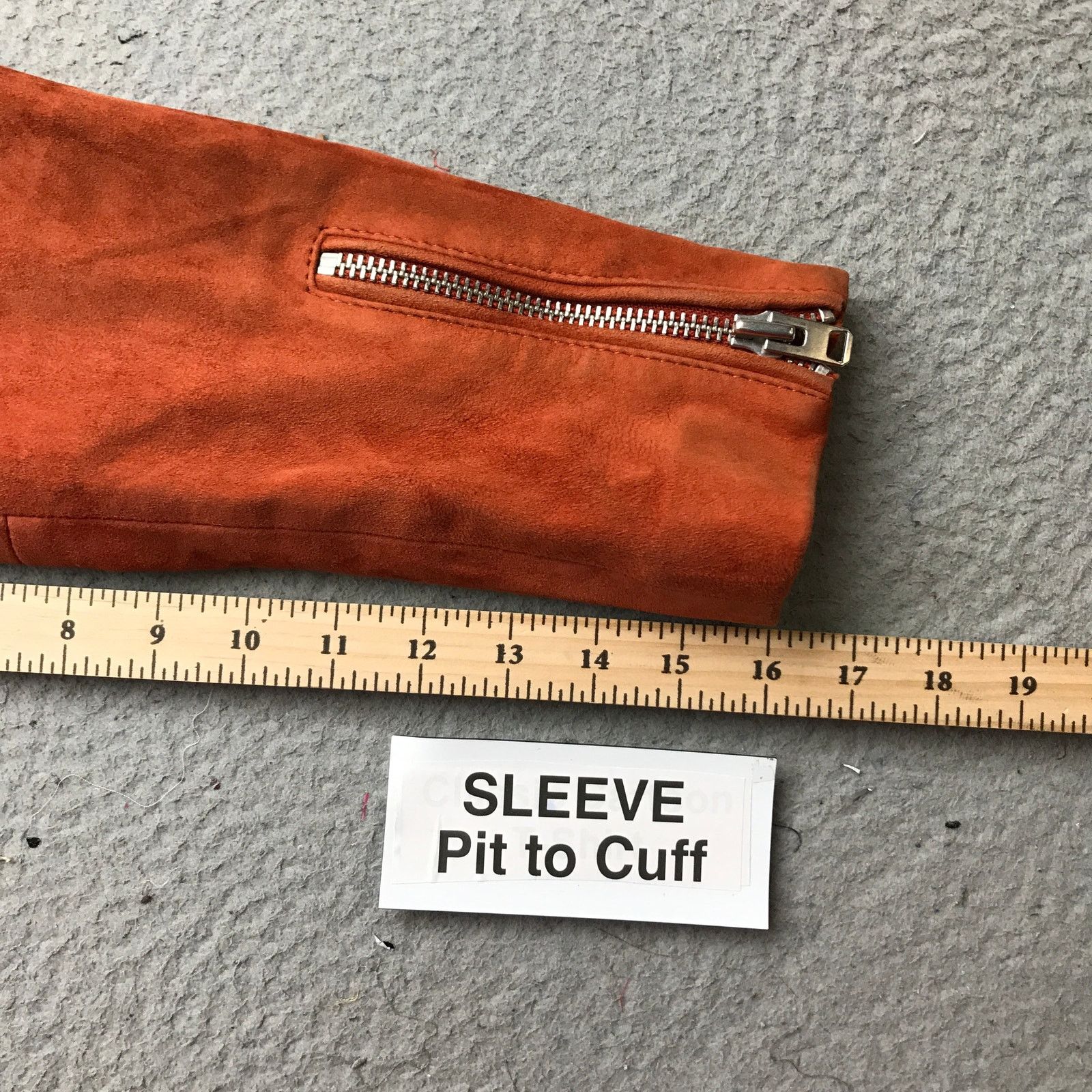 Topshop Topshop Suede Leather Biker Moto Jacket Womens Small Orange Size S / US 4 / IT 40 - 7 Thumbnail