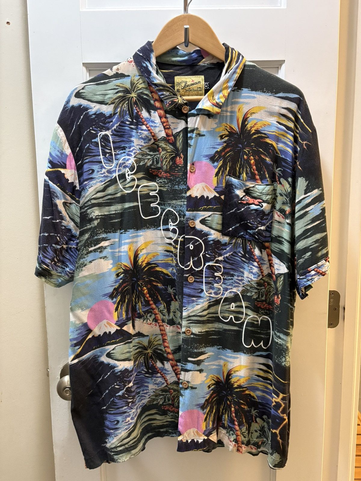 Icecream BBC Icecream Vacation Short Sleeve Woven Hawaiian Shirt Size US XL / EU 56 / 4 - 1 Thumbnail