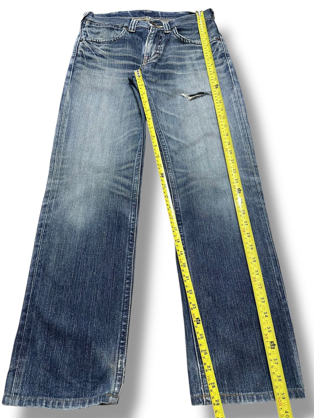 Japanese Brand × Wrangler Wrangler Vintage Distressed Wideleg Loose Style With Faded Size US 30 / EU 46 - 12 Thumbnail