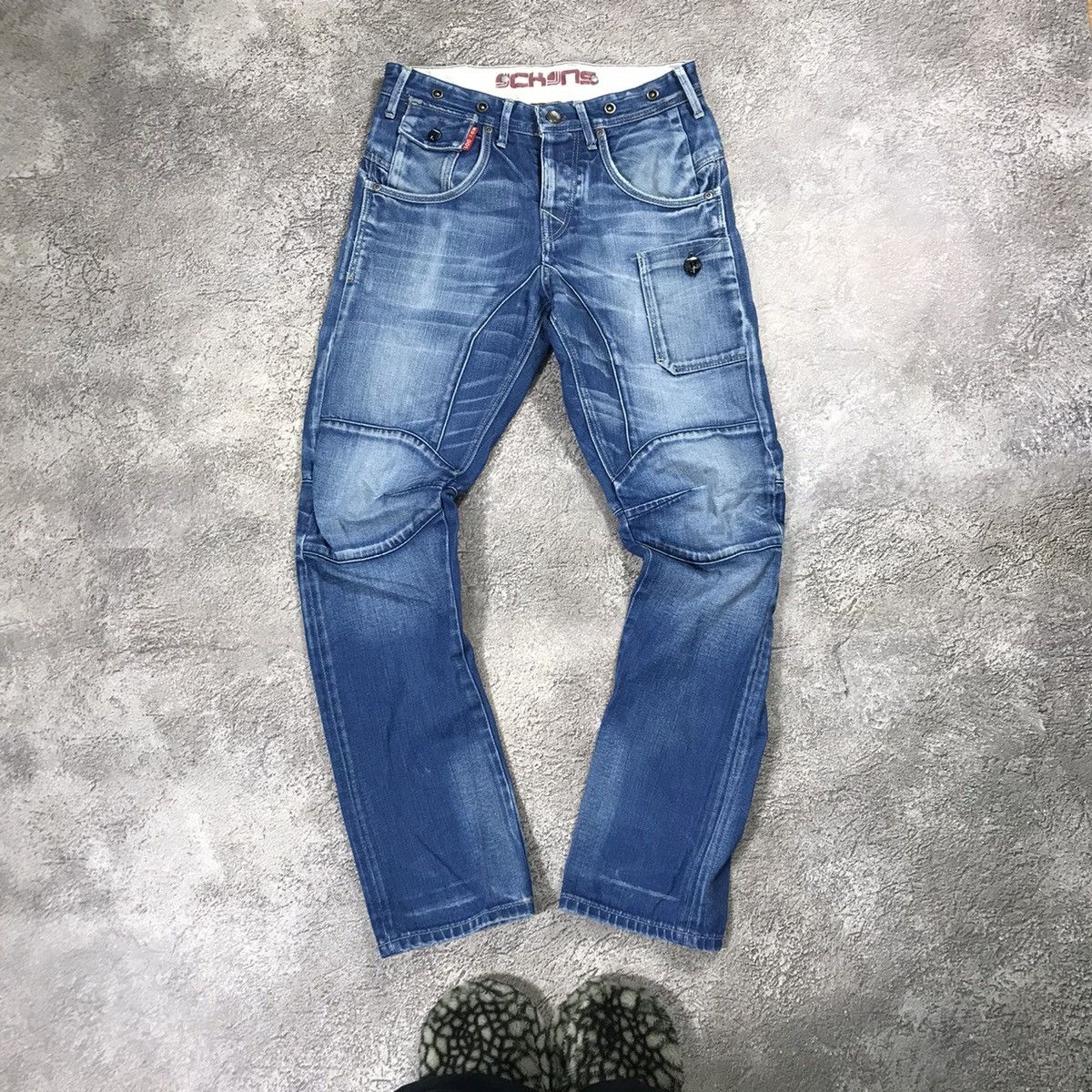 Vintage Vintage 90s Baggy Distressed Jeans Grunge Skate Thrashed 29 Size US 29 - 2 Thumbnail