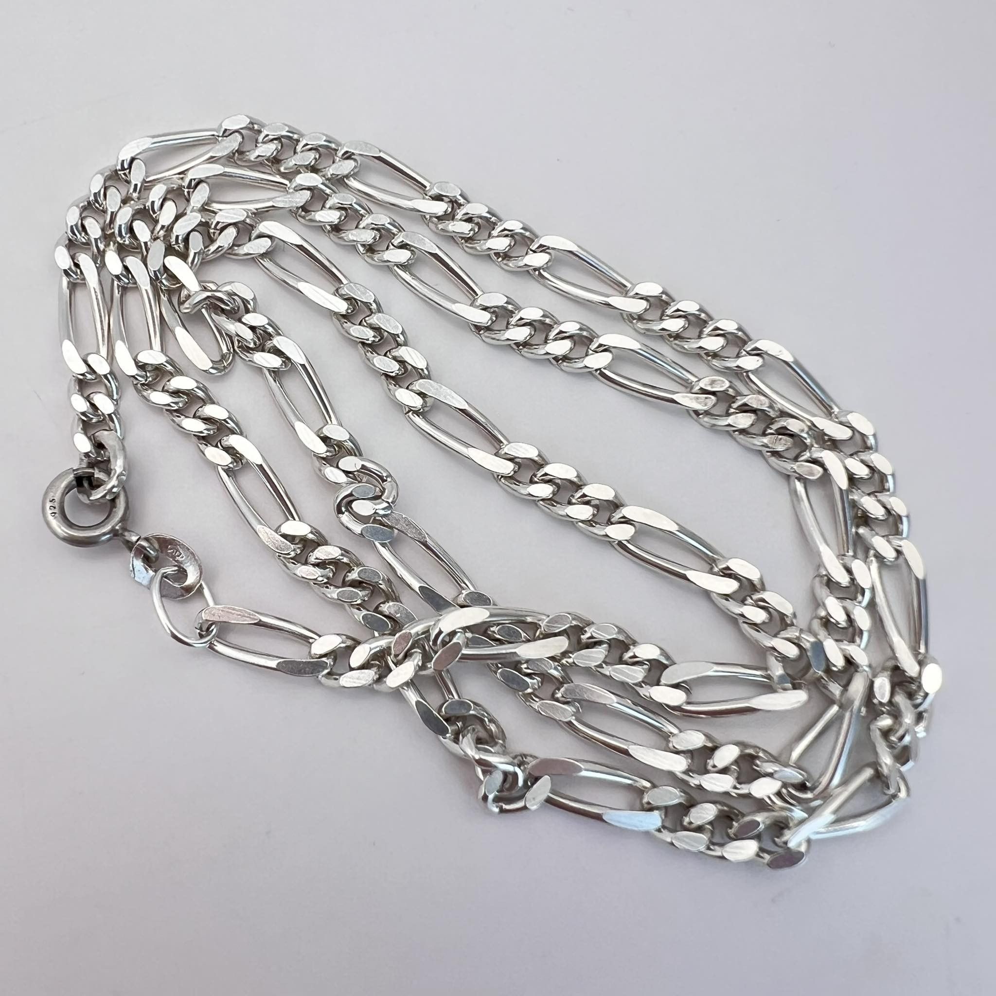 Sterling Silver Fine Vintage Silver 925 Jewelry Chain Necklace Marked 16 gr Size ONE SIZE - 2 Thumbnail