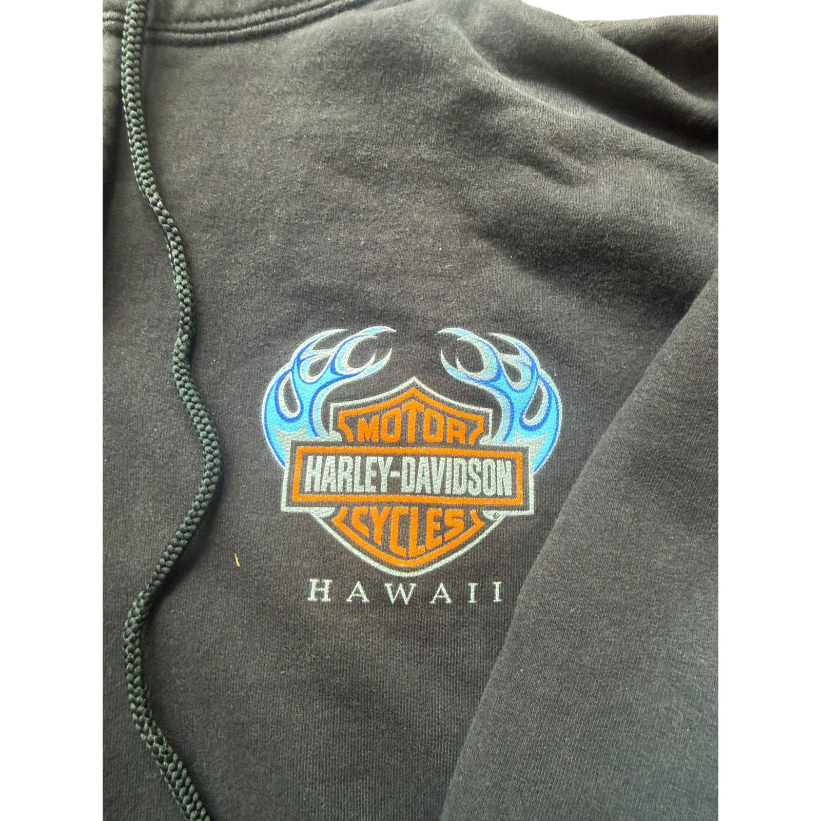 Harley Davidson Vintage Harley Davidson Hawaii Blue Flame Zip Hoodie Size US L / EU 52-54 / 3 - 3 Thumbnail