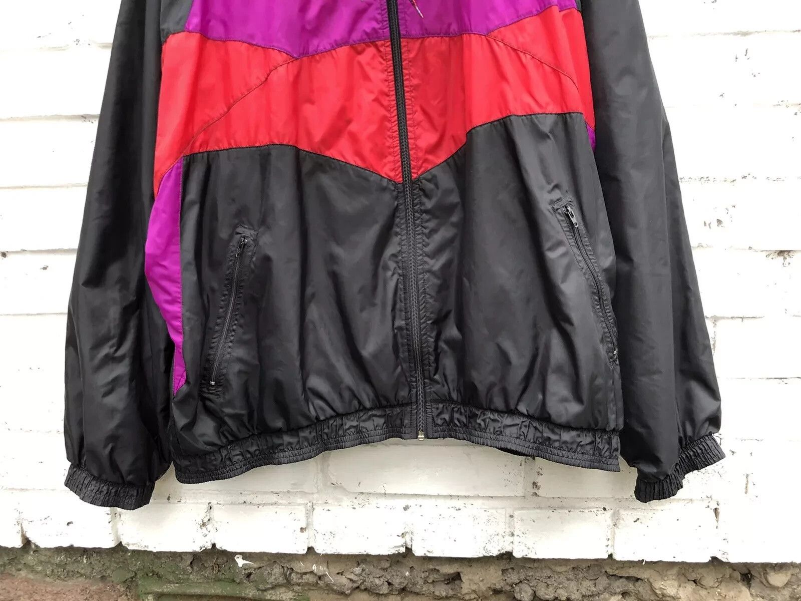 Nike NIKE VINTAGE 1990s TRACK JACKET NYLON RAVE BLOCK WINDRUNER Size US XL / EU 56 / 4 - 10 Thumbnail