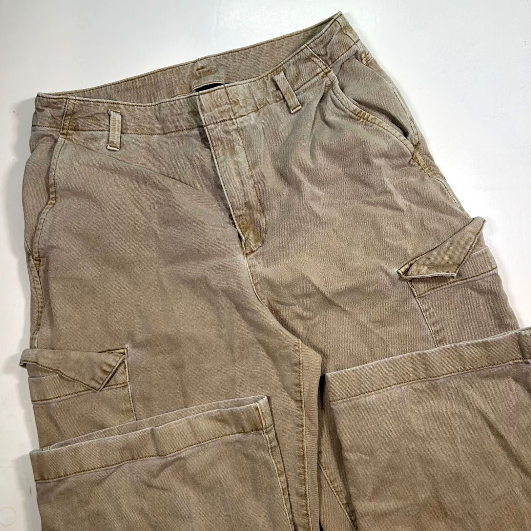 Gap GAP Women's Cargo Pants Wide Leg Khaki Casual Utility Trousers Size 6 Size 28" / US 6 / IT 42 - 3 Thumbnail