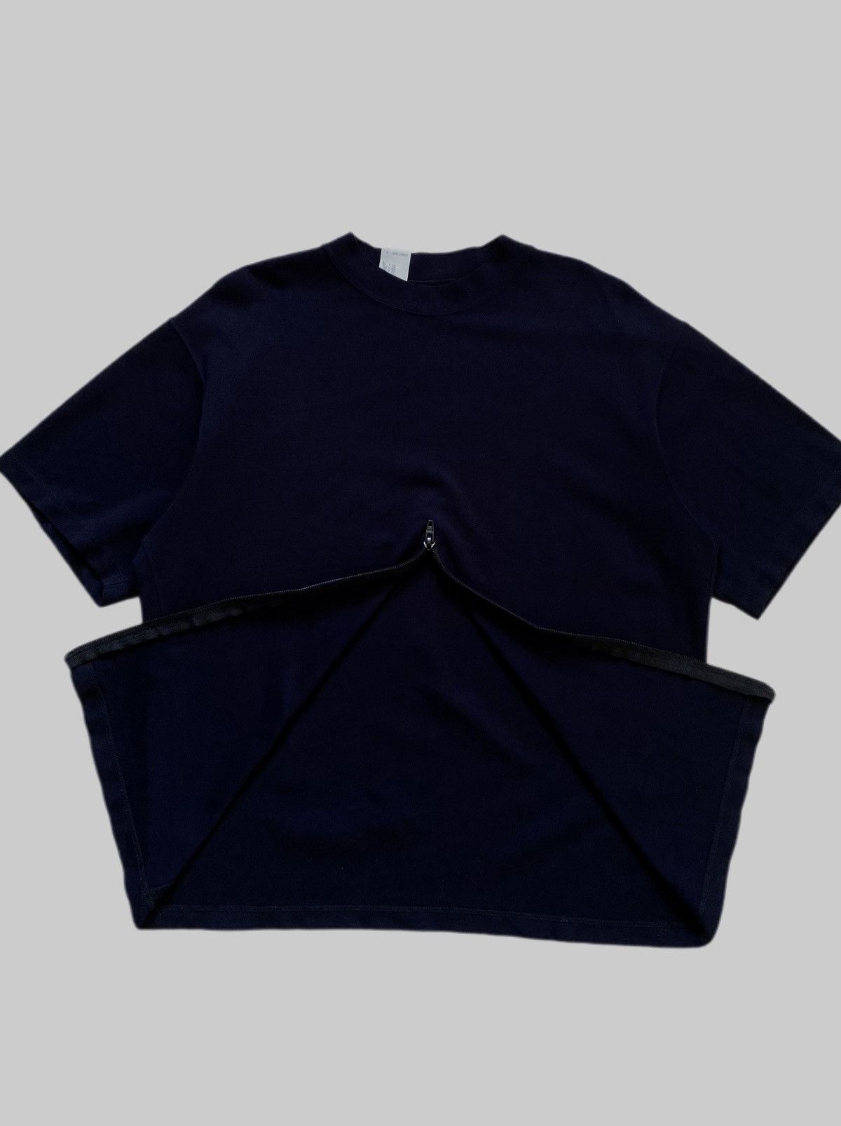N.Hoolywood N.Hoolywood Front Zip Panel Boxy T-Shirt - Navy Size US S / EU 44-46 / 1 - 2 Thumbnail
