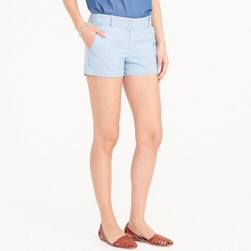 J.Crew J. Crew Factory | 3" chambray short | Size 4 Light Blue Size 27" / US 4 / IT 40 - 1 Thumbnail