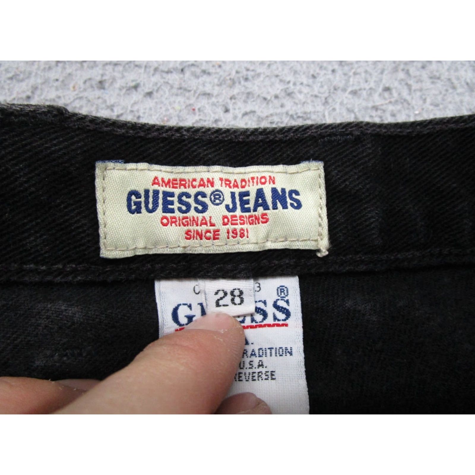 Guess VINTAGE GUESS Jeans 90s Tapered 28 Black Tag GUESS Georges Marciano 5-Pocket Denim Womens Size 28" / US 6 / IT 42 - 4 Thumbnail