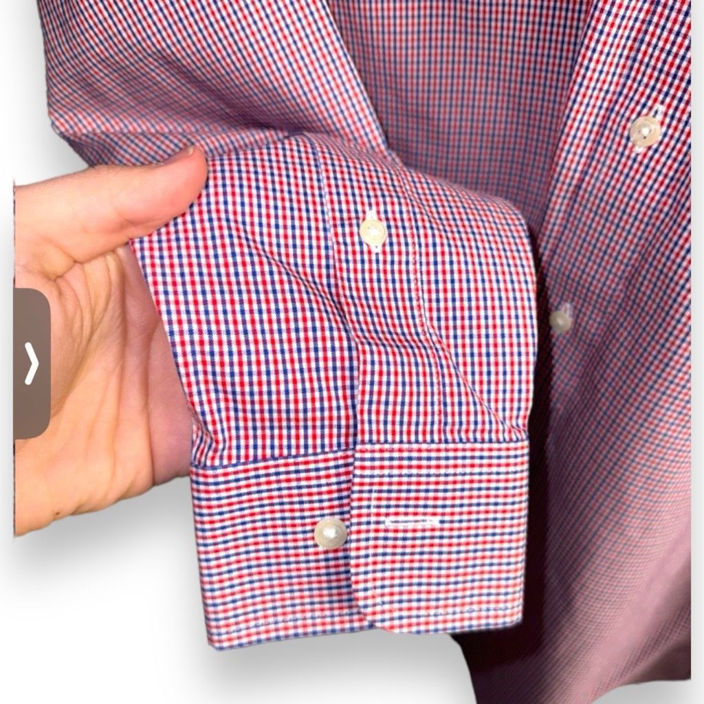 Brooks Brothers Navy & Red Brooks Brothers Regent Fit Non-Iron Dress Shirt S Size US S / EU 44-46 / 1 - 5 Thumbnail