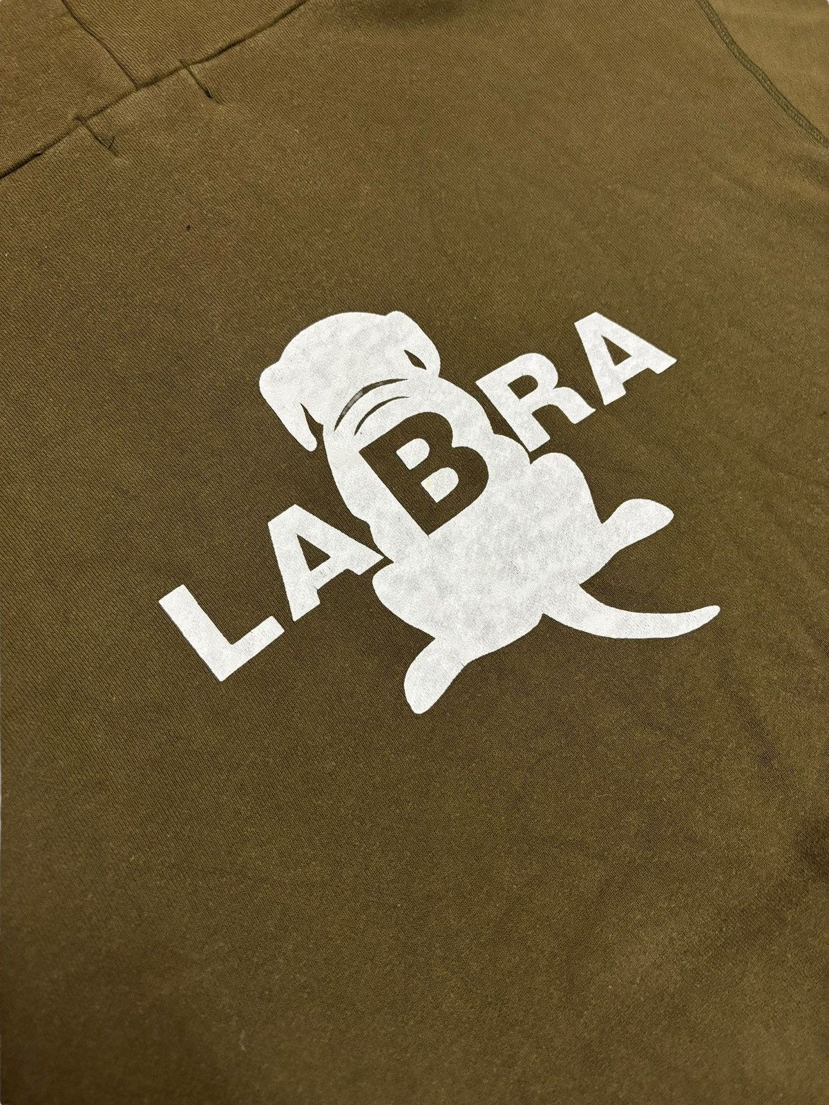 Japanese Brand 90s Vtg LABRA Printed Big Logo Faded Heavyweight Hoodie Size US M / EU 48-50 / 2 - 8 Thumbnail