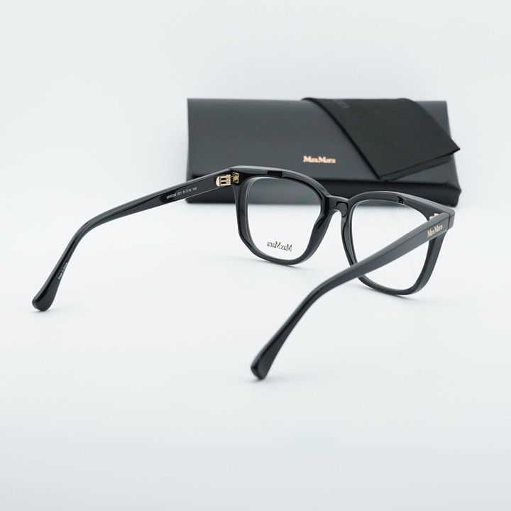 Max Mara Max Mara MM5095 001 Eyeglasses Black 51mm Square Frame Size ONE SIZE - 10 Thumbnail
