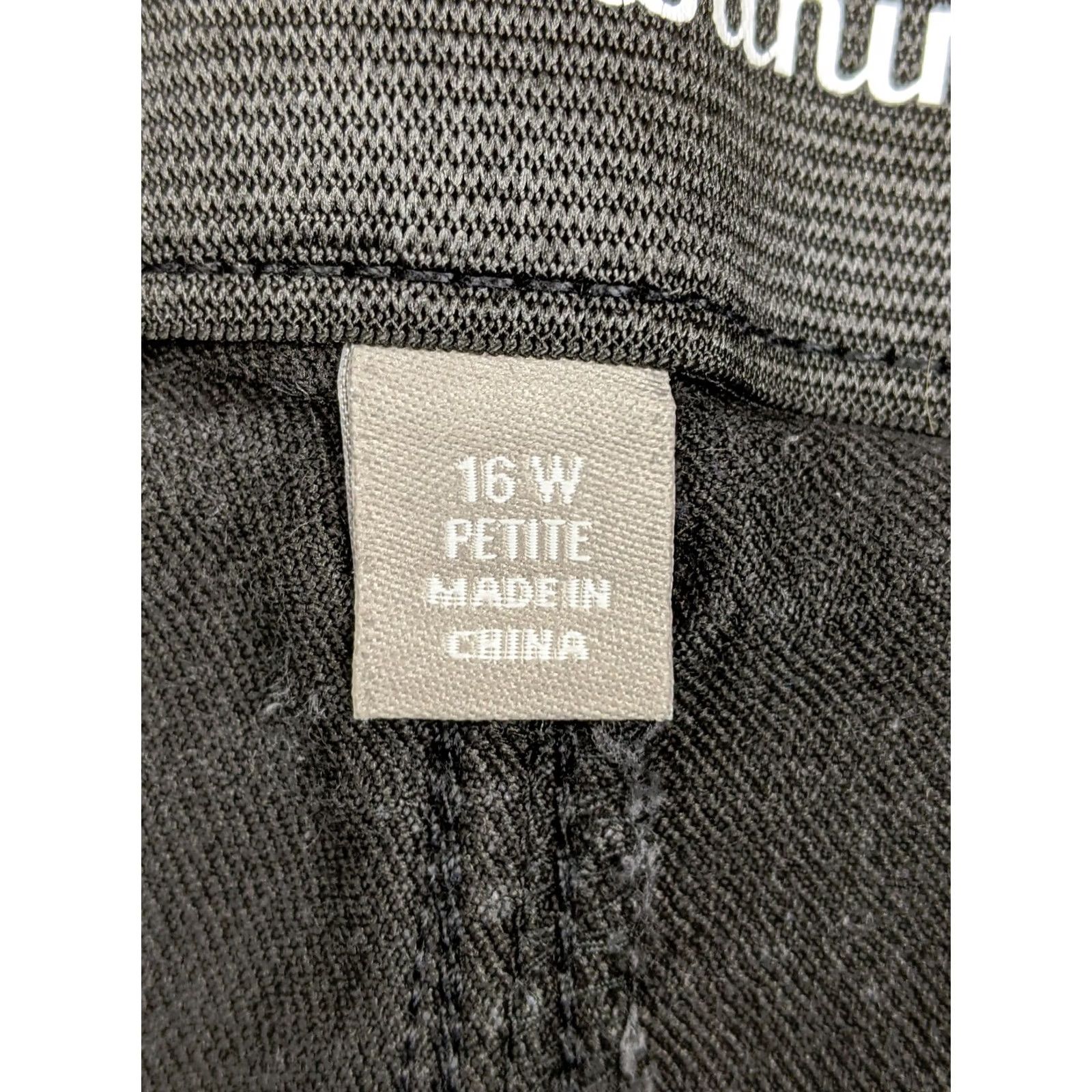 Vintage Woman Within Womens Plus Petite 16WP Black Jeans Bootcut Elastic Waistband Size 26" / US 2 / IT 38 - 4 Thumbnail