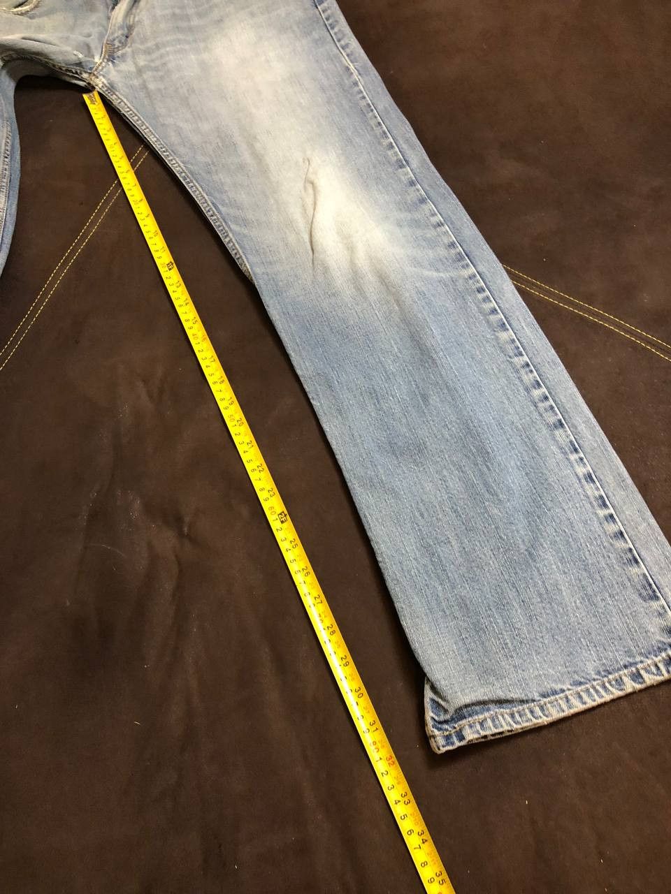 Levi's Levis 505 Button Fly Straight Leg Jeans Med Wash Size US 34 / EU 50 - 8 Thumbnail