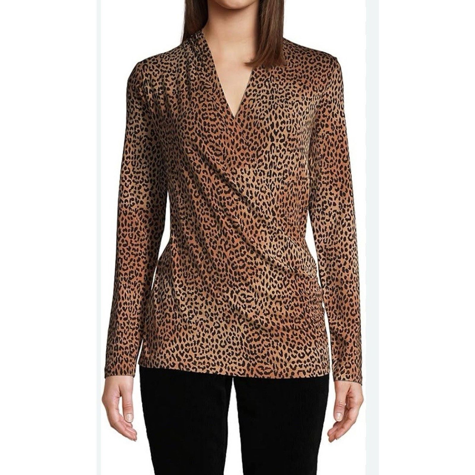 Lands' End Lands End Women Cotton Wrap Top V Neck Size 2X A001829 Size XXL / US 16-18 / IT 52-54 - 1 Thumbnail