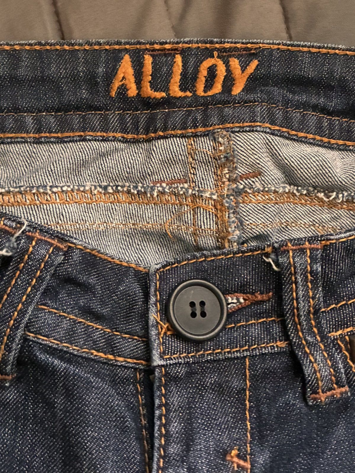 Other Early 2000s Dark Wash Alloy Brand Low-rise Boot cut Jeans Size 37" - 3 Thumbnail