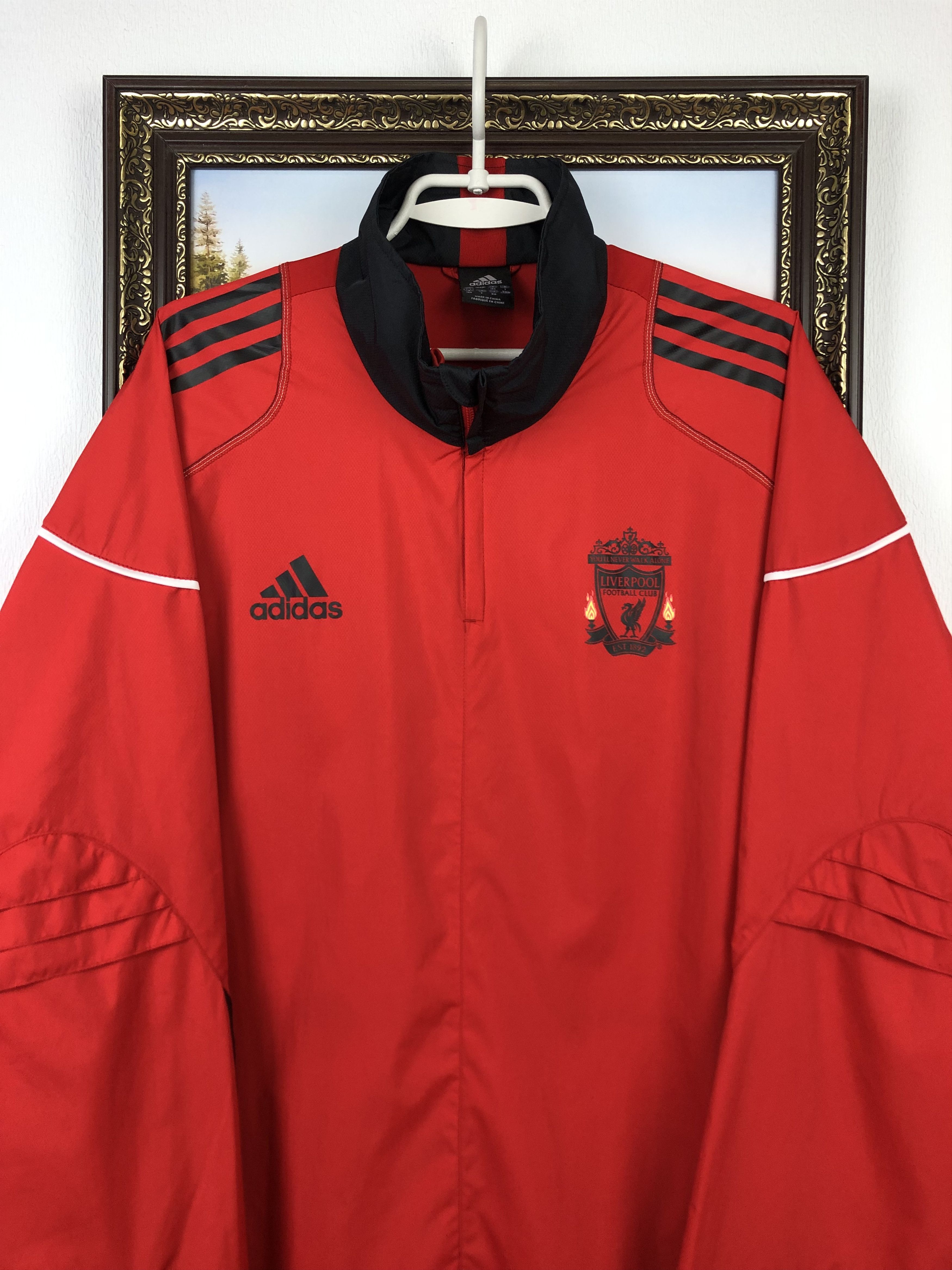 Adidas Vintage Adidas Liverpool Jacket Soccer Windbreaker Track Size US L / EU 52-54 / 3 - 4 Thumbnail